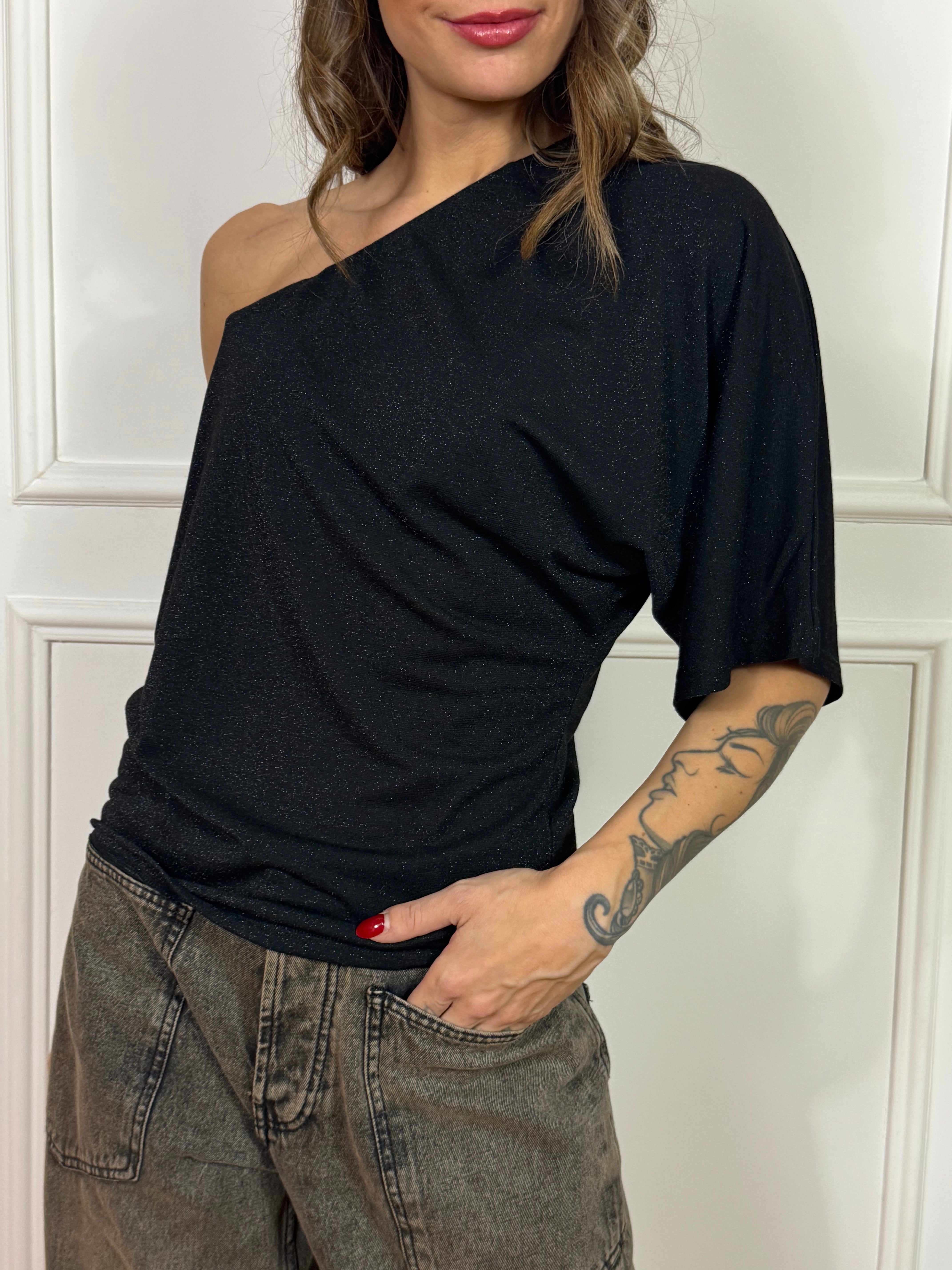 Maglia Kontatto in LUREX MONOSPALLA MANICA CORTA