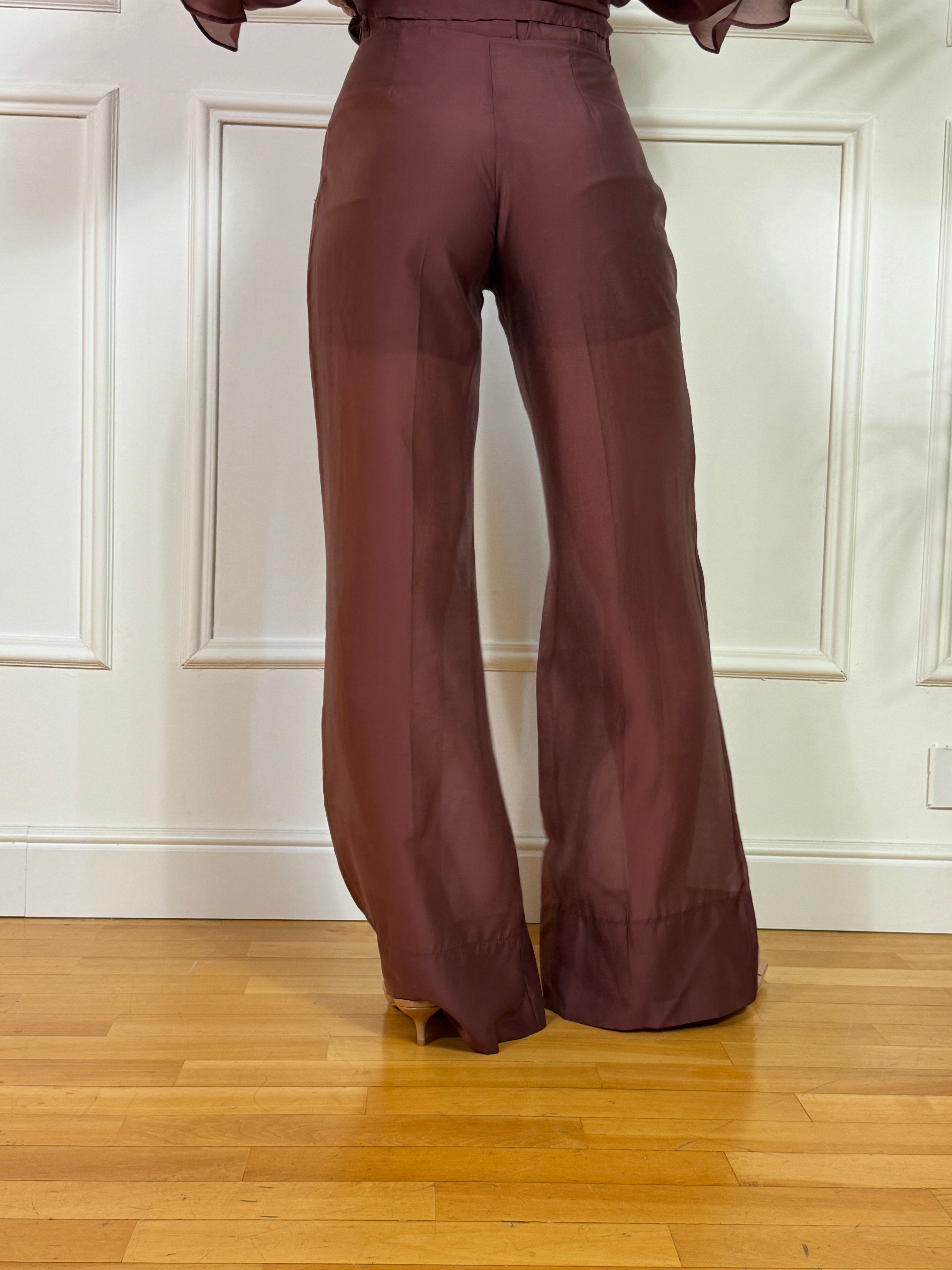 Pantalone Susy Mix tessuto leggero con elastico e cernierina