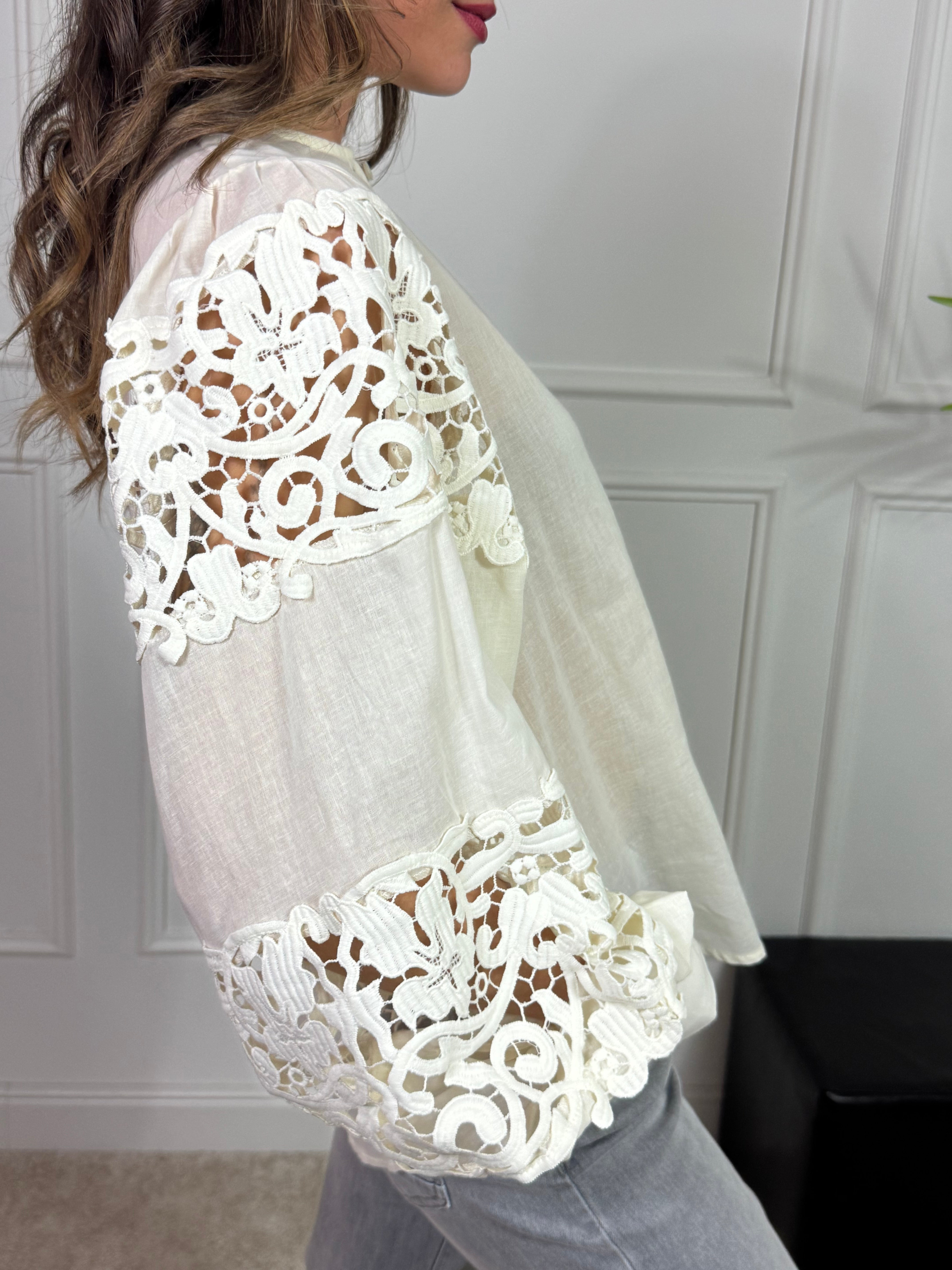Camicia You Decide MANICA PITTORE INSERTI MACRAME'