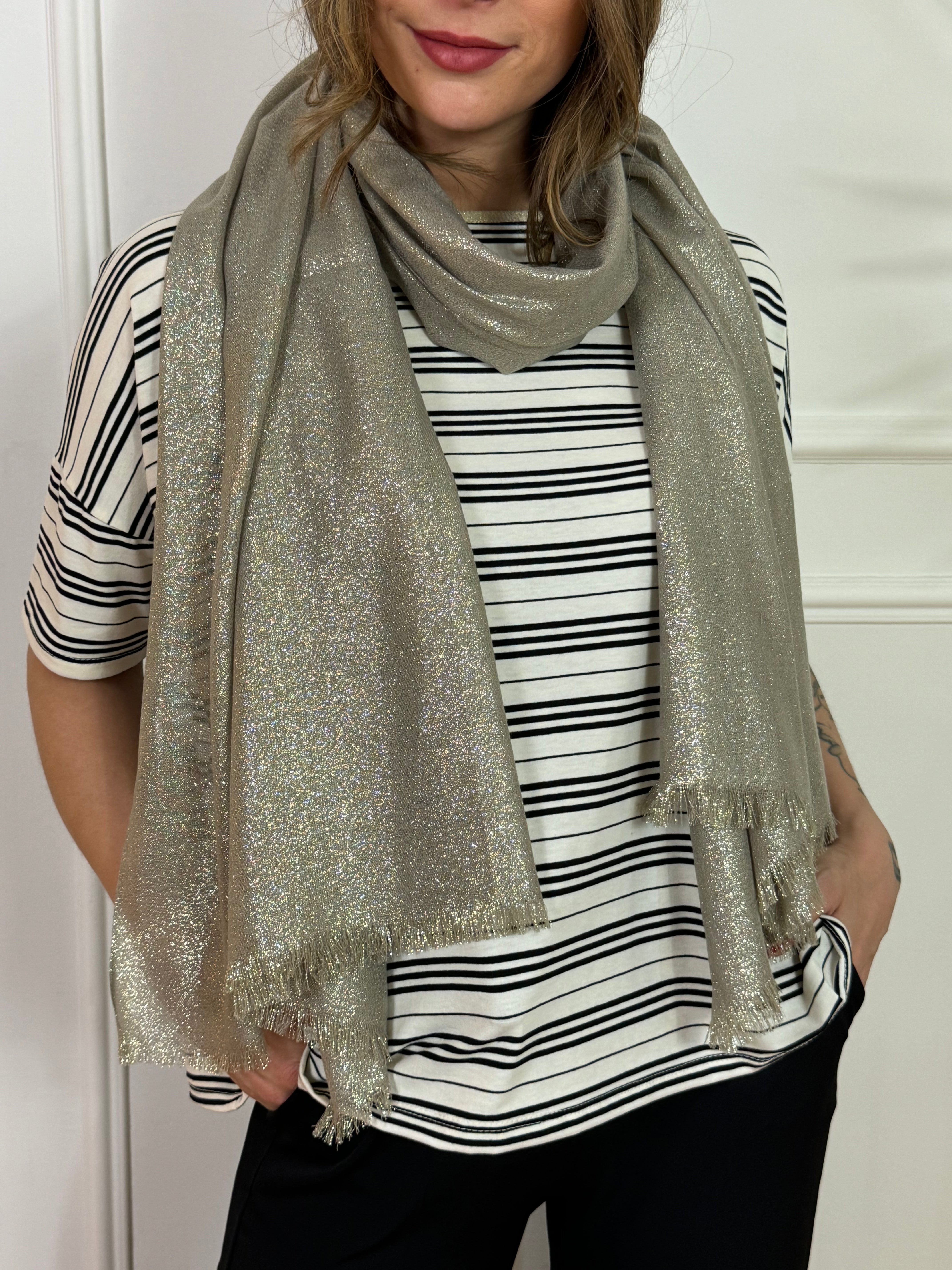 Stola foulard leggera Susy Mix in lurex