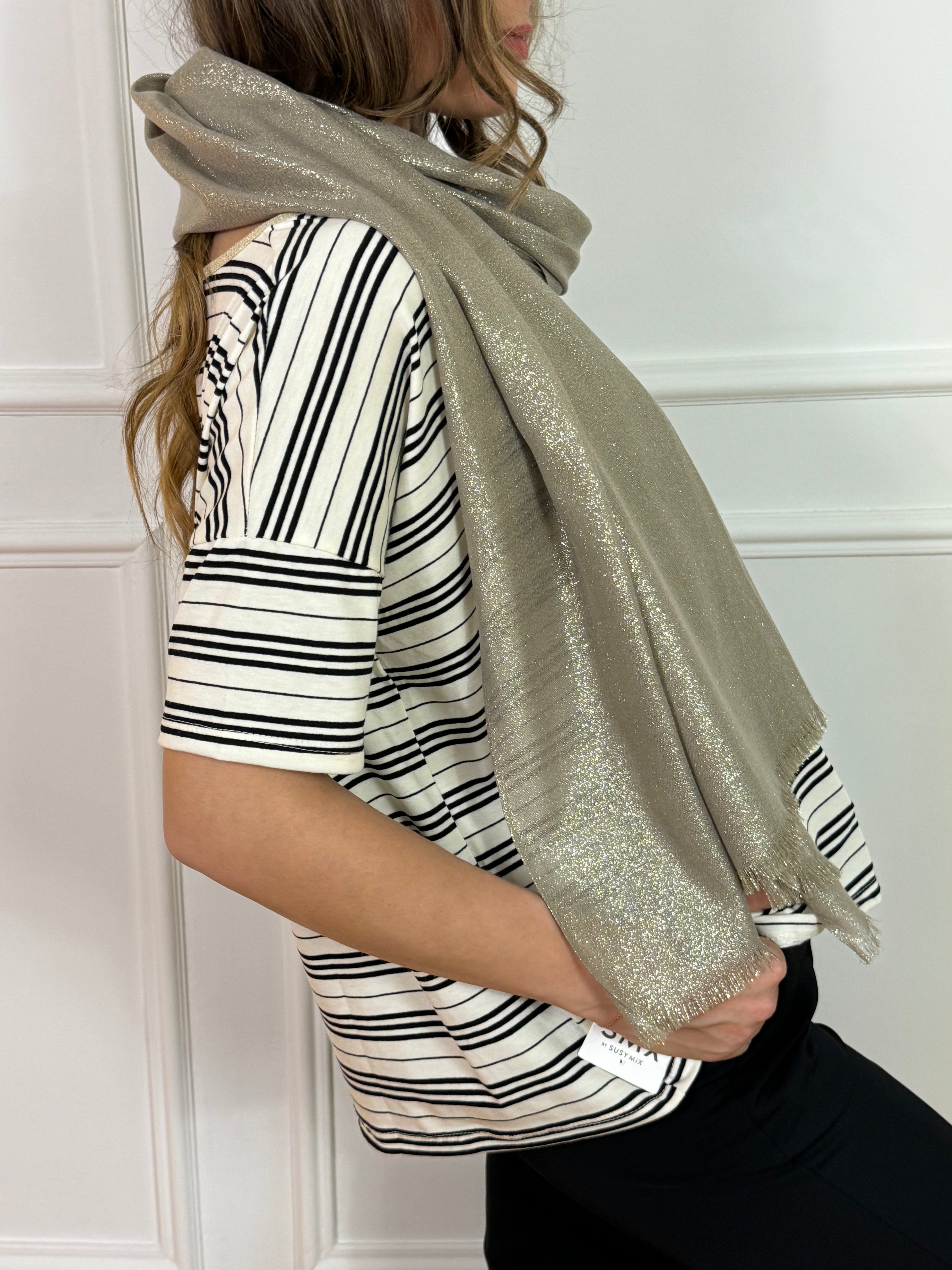 Stola foulard leggera Susy Mix in lurex