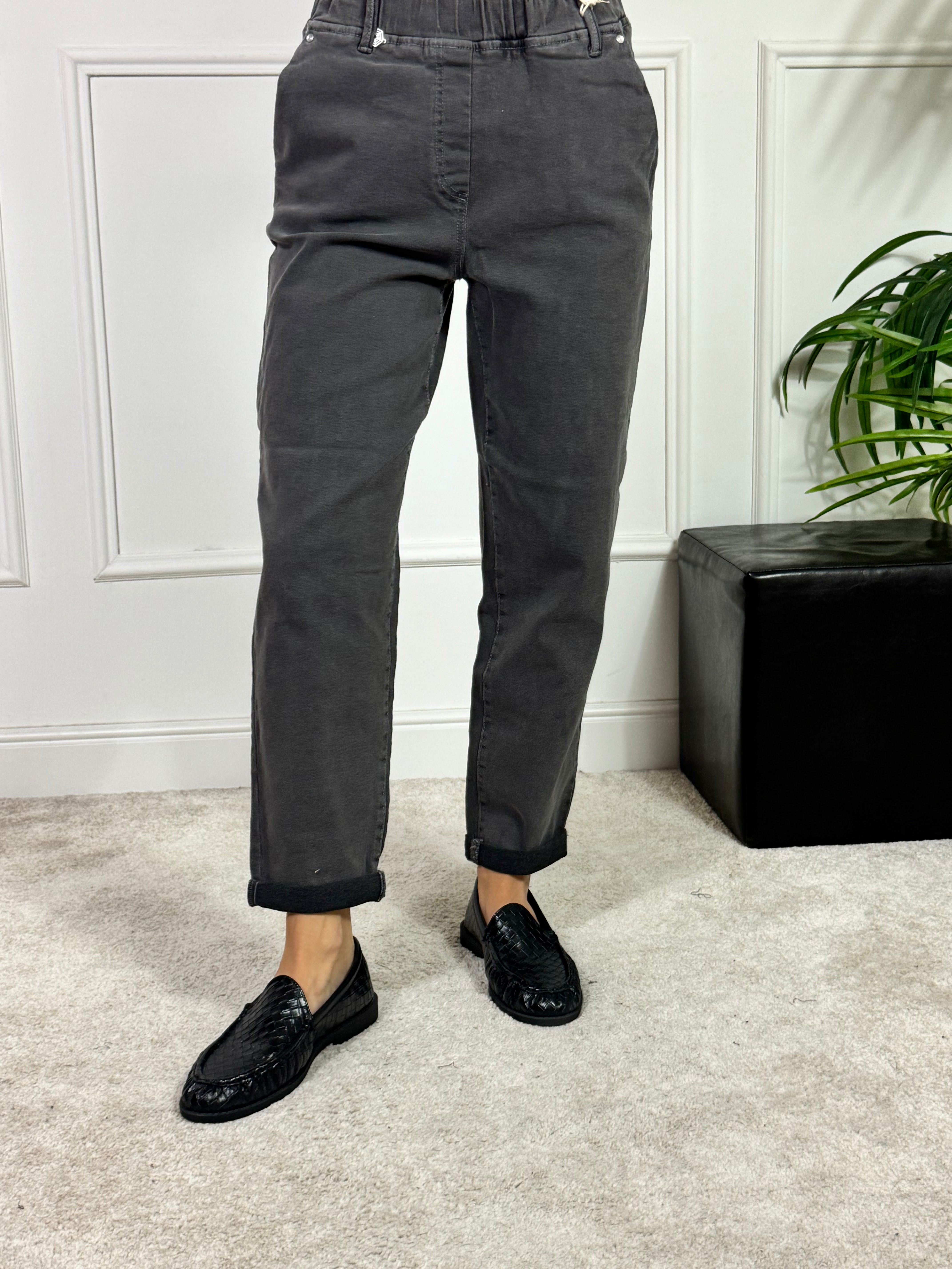 Pantalone JEANS Ragno OVETTO CARROT - NERO DELAVE'