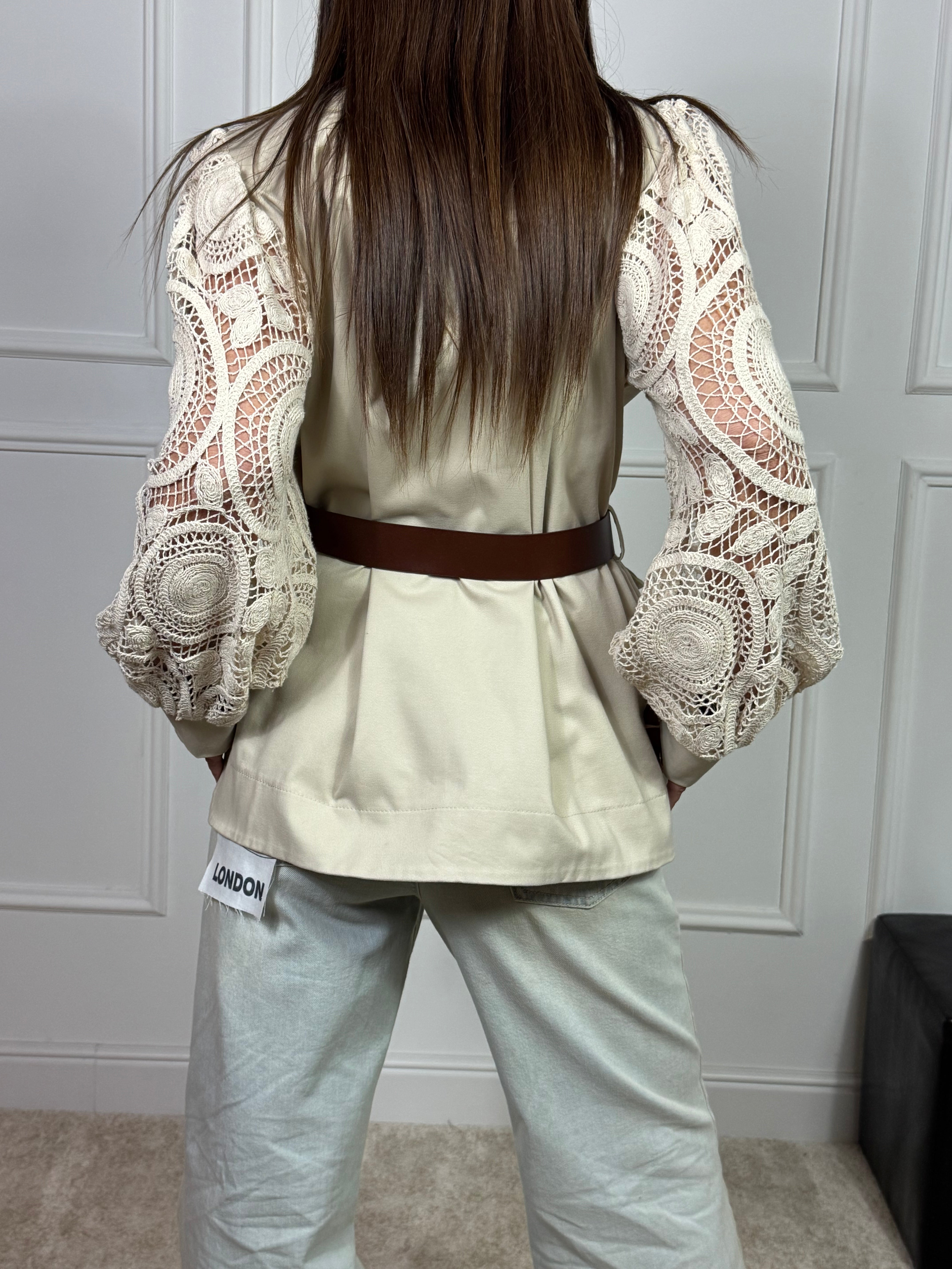 Giacca sahariana con maniche crochet Have One