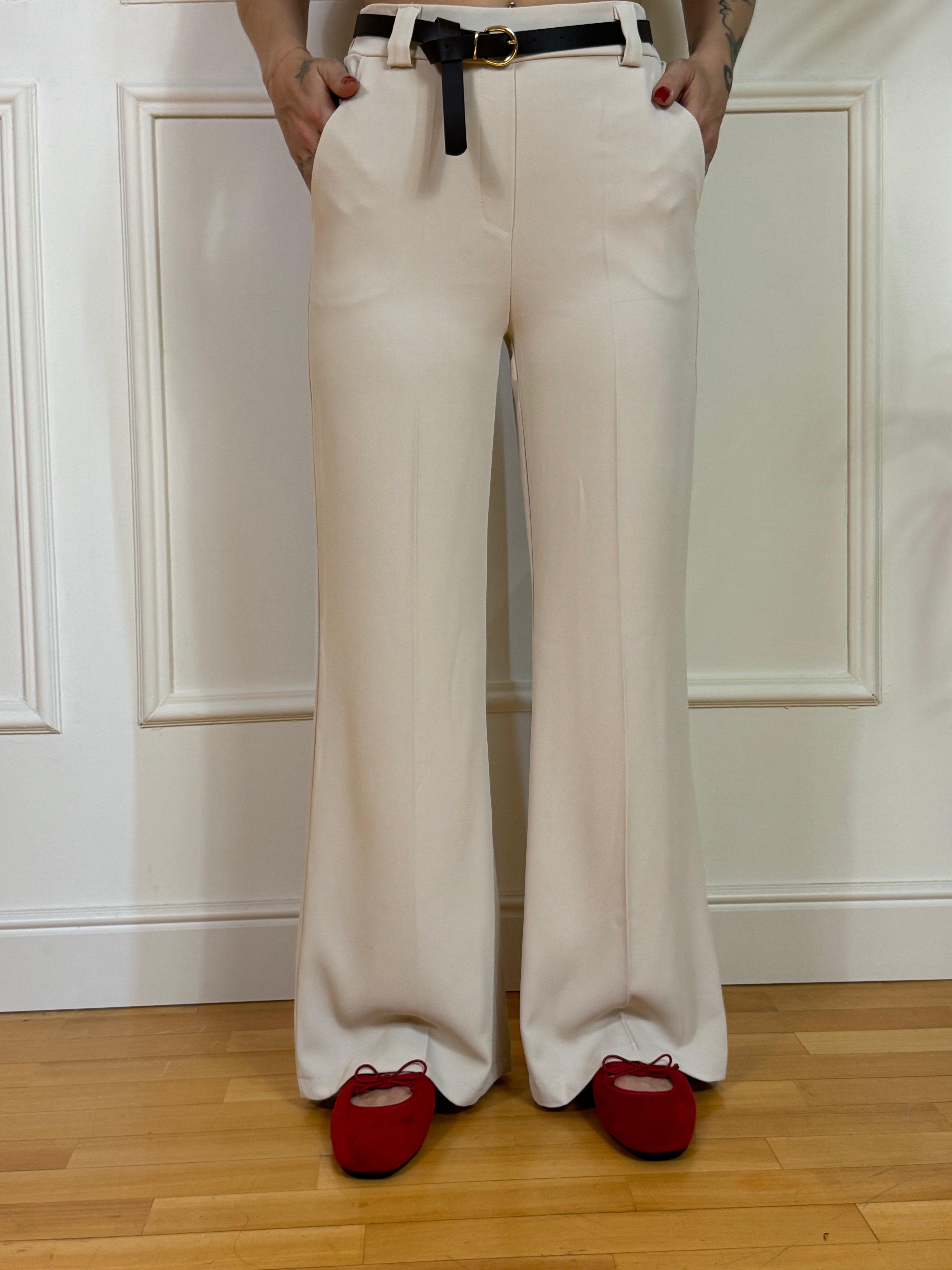 Pantalone Susy Mix dritto con cintura