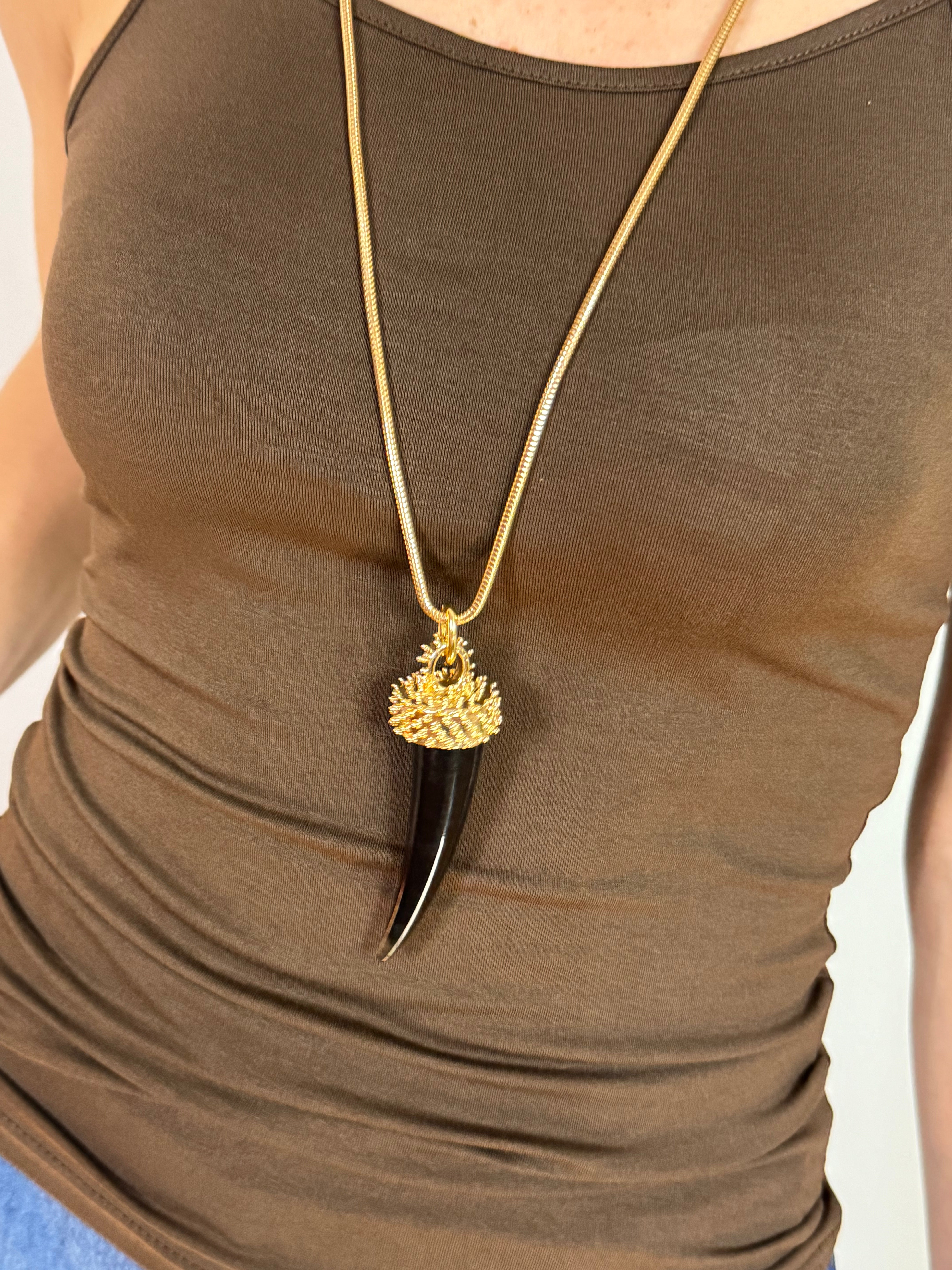 Collana lunga Susy Mix corno nero