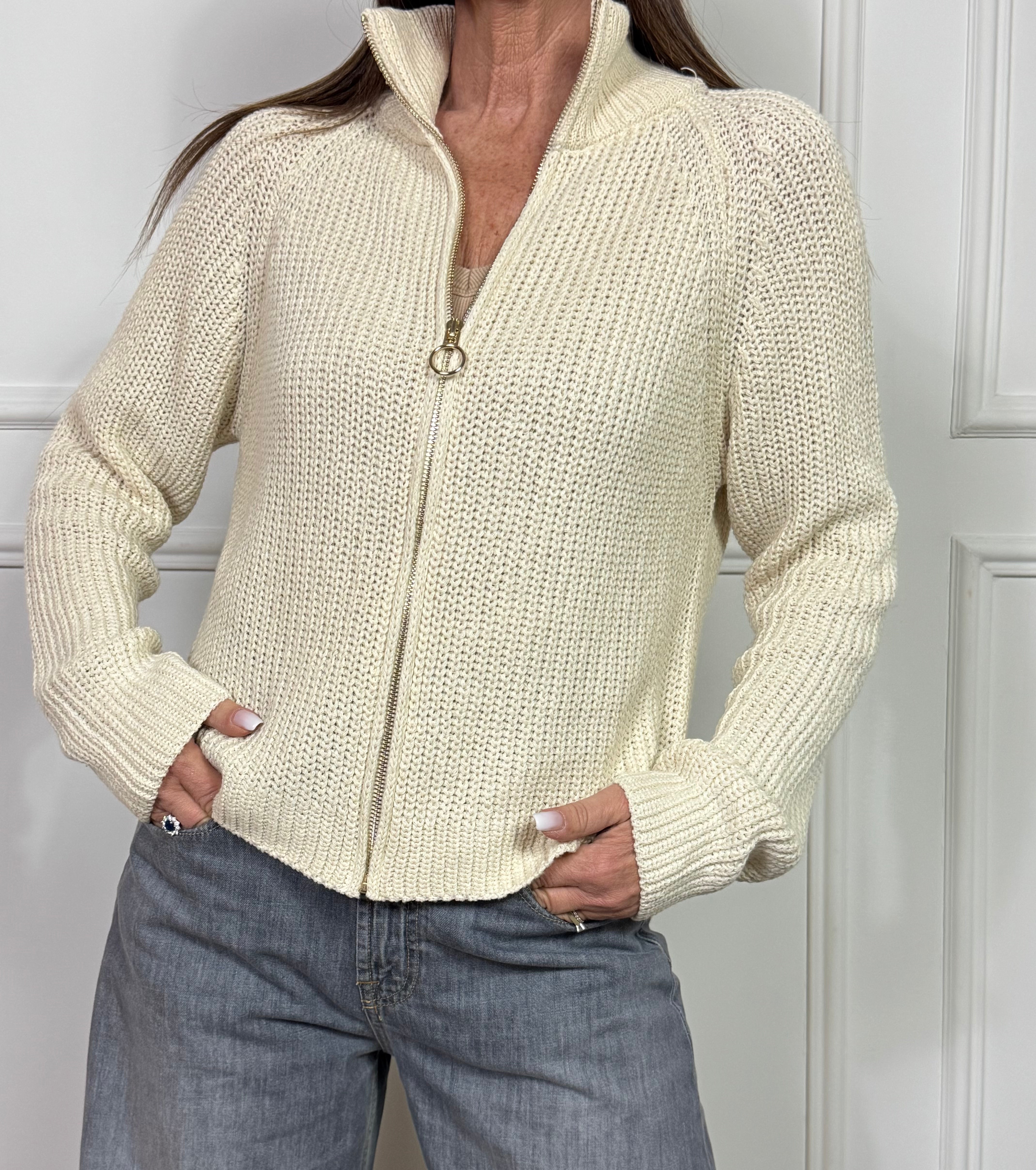 Cardigan con cerniera Have One