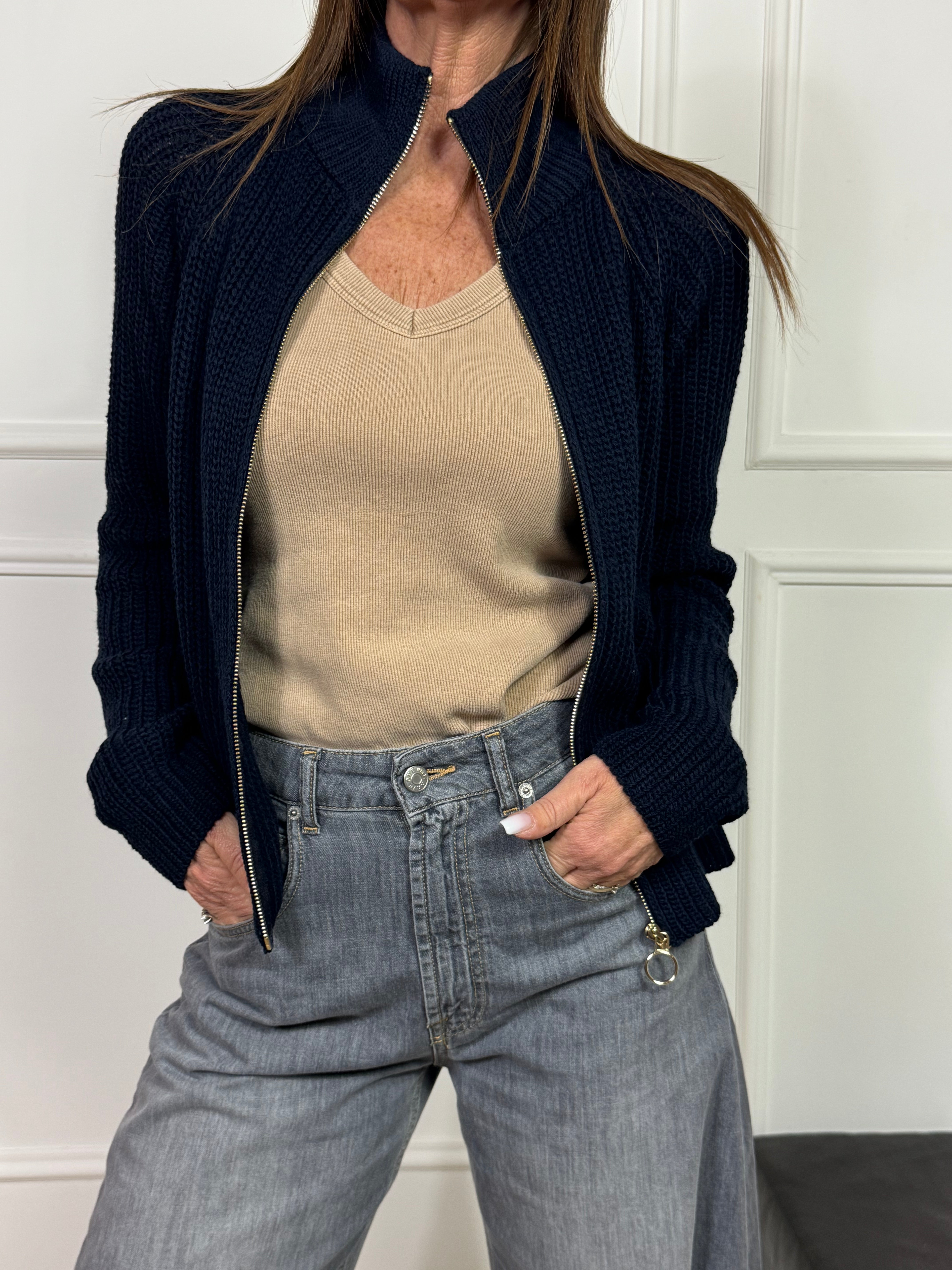 Cardigan con cerniera Have One