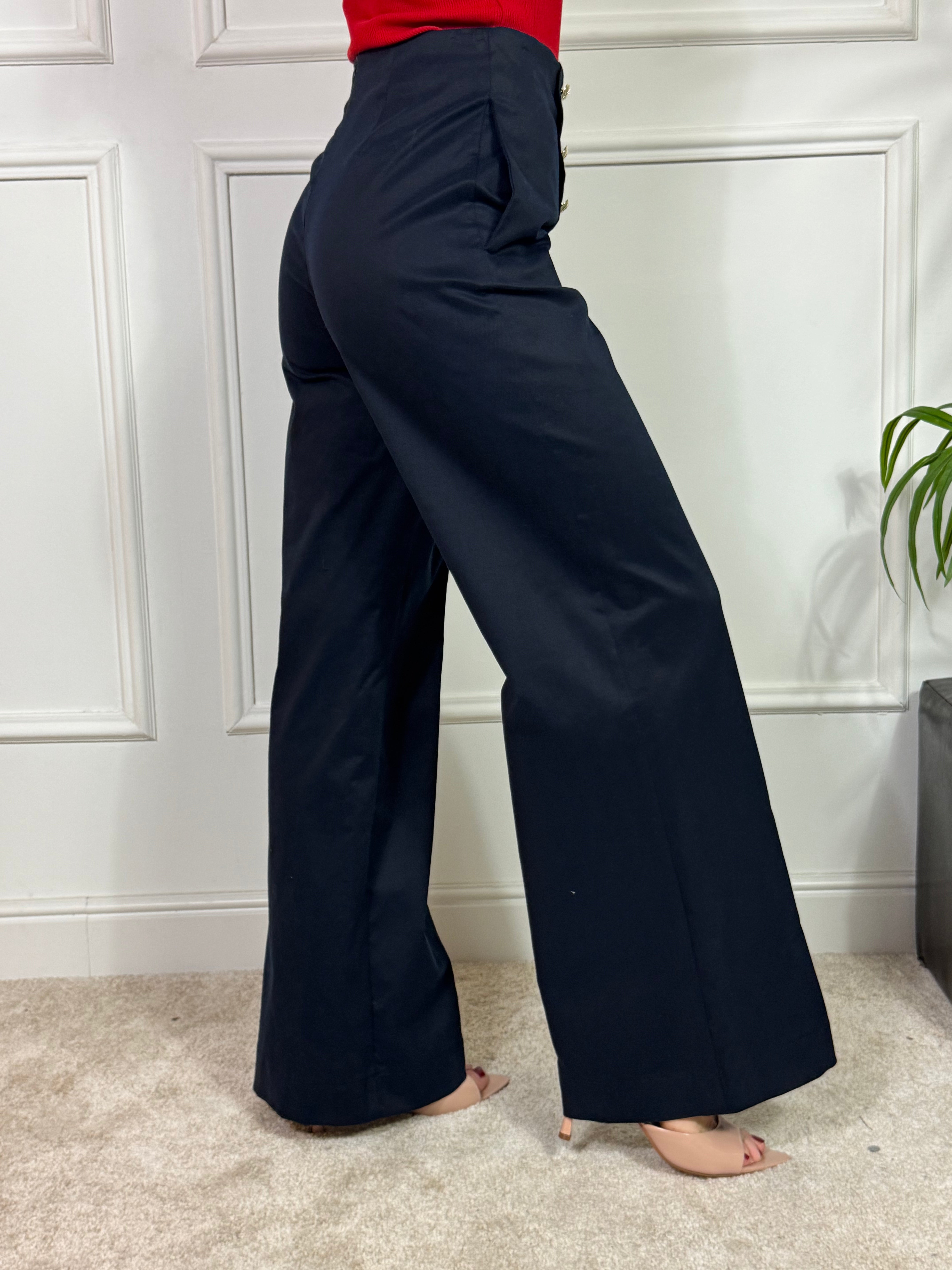 Pantalone AMPIO BOTTONI Kontatto BLU NOTTE