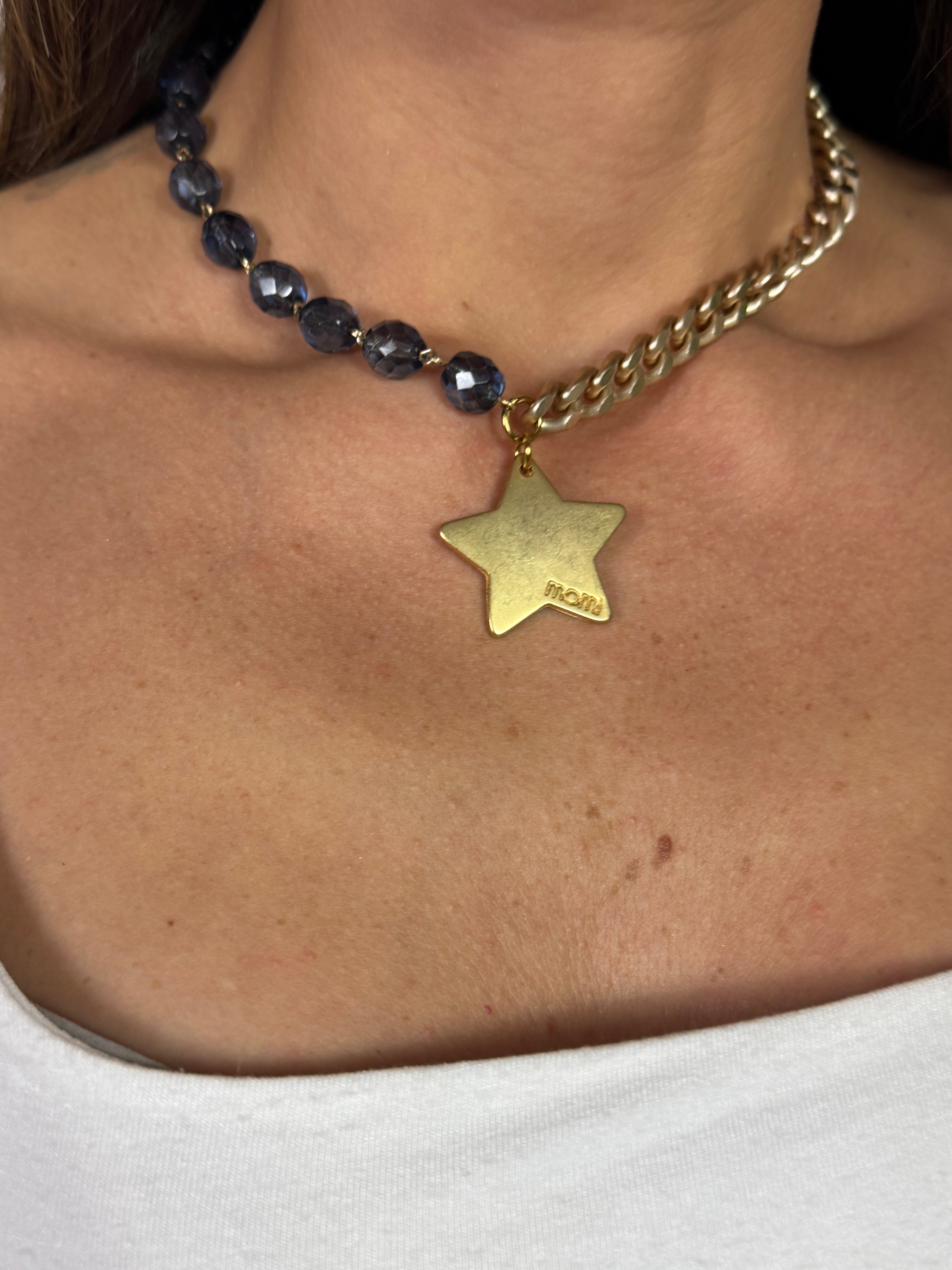 Collana / Bracciale FRANCESCA CORTA Momi - ORO - STELLA - BLU