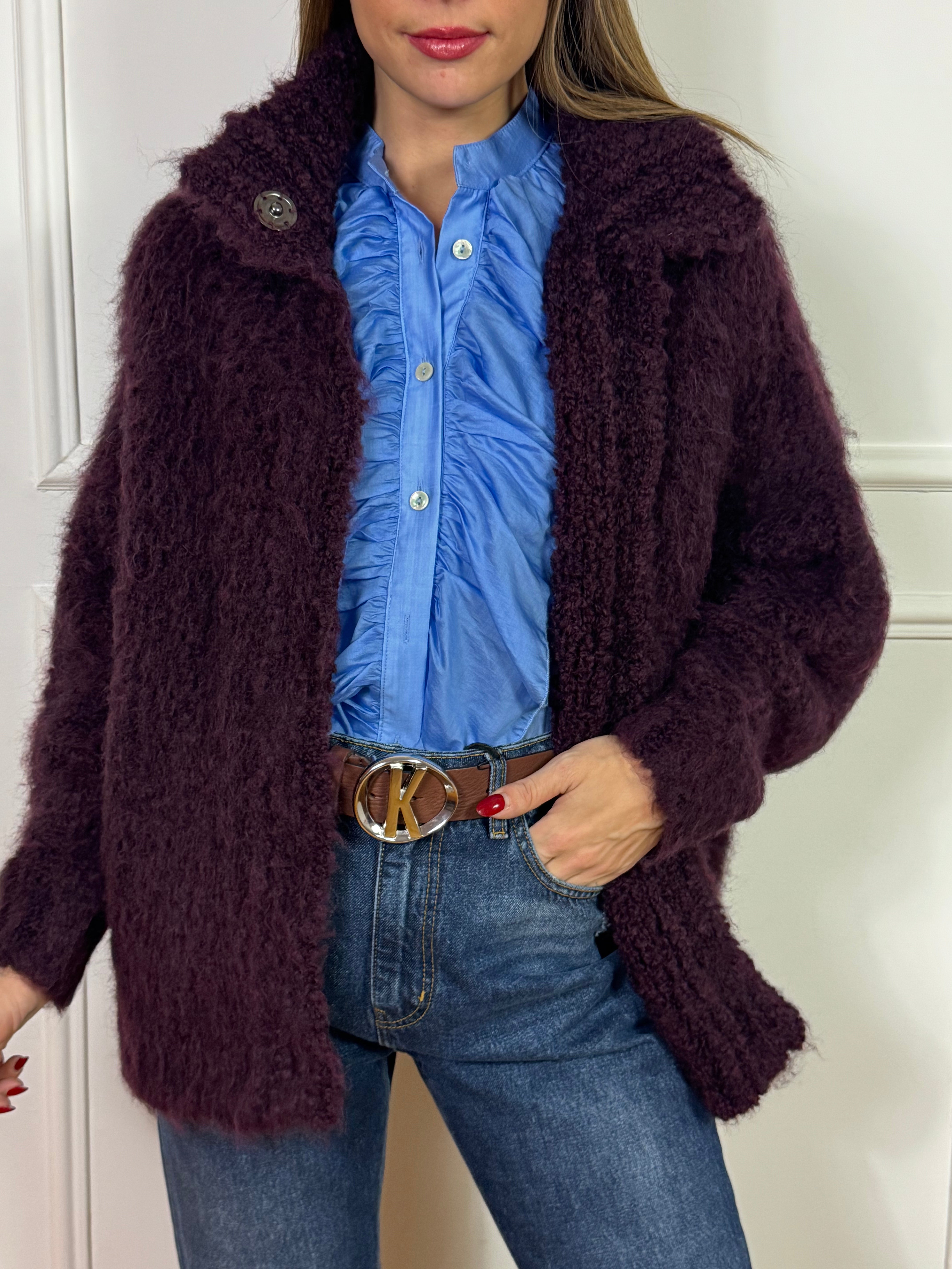 Cappotto CORTO oversize misto mohair  Kontatto