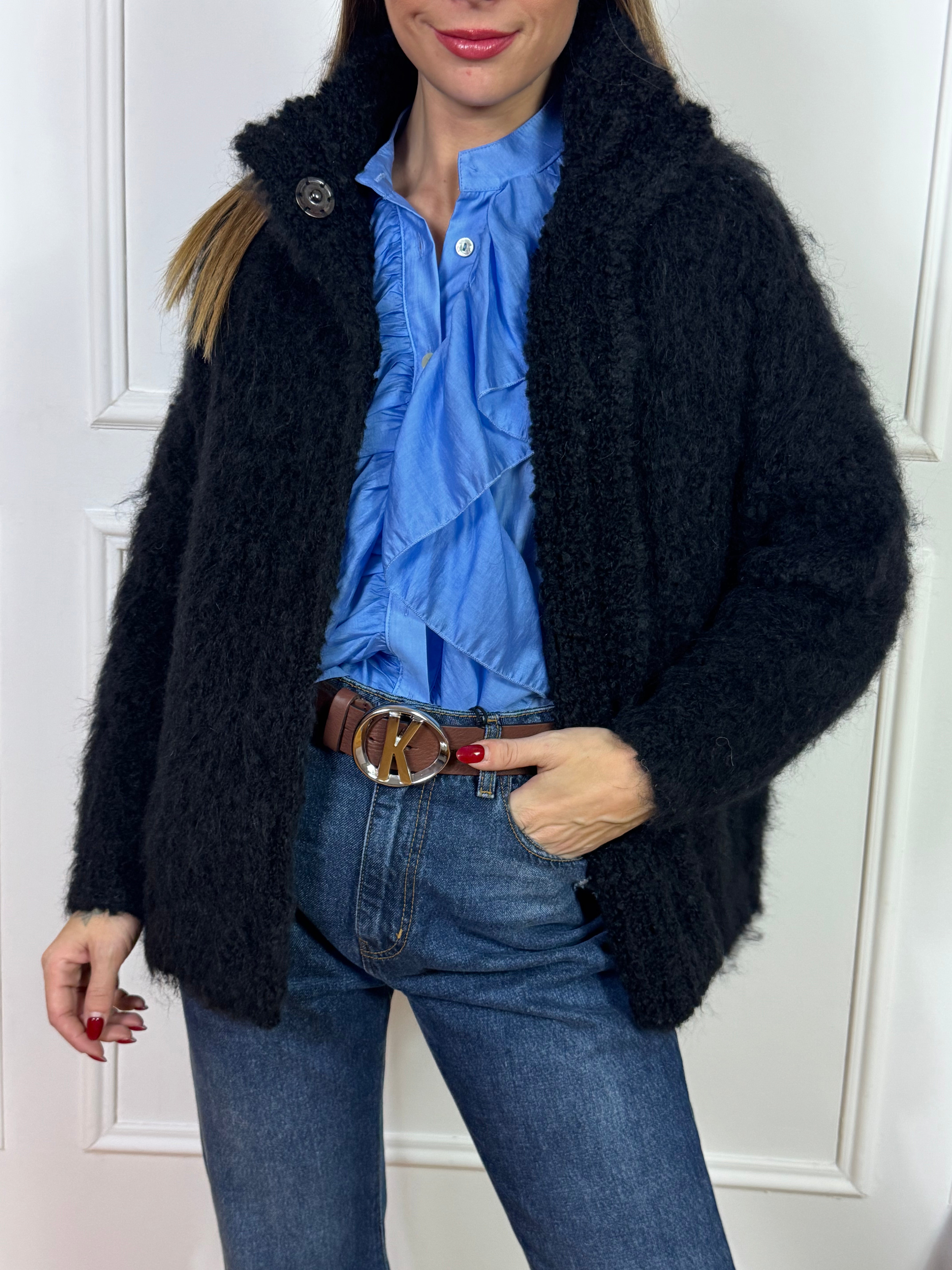 Cappotto CORTO oversize misto mohair  Kontatto