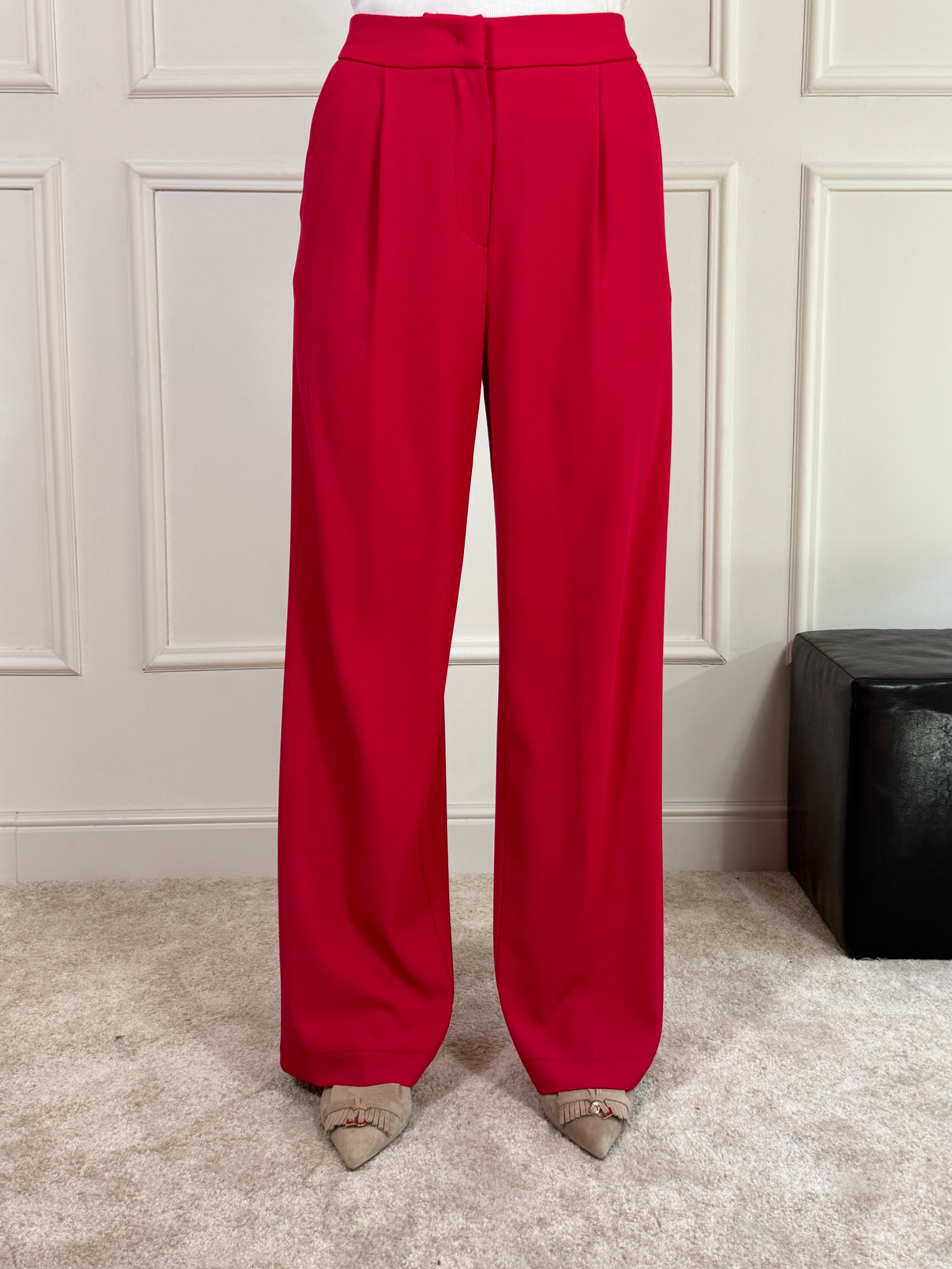 Completo tailleur KONTATTO giacca con cintura e pantalone palazzo