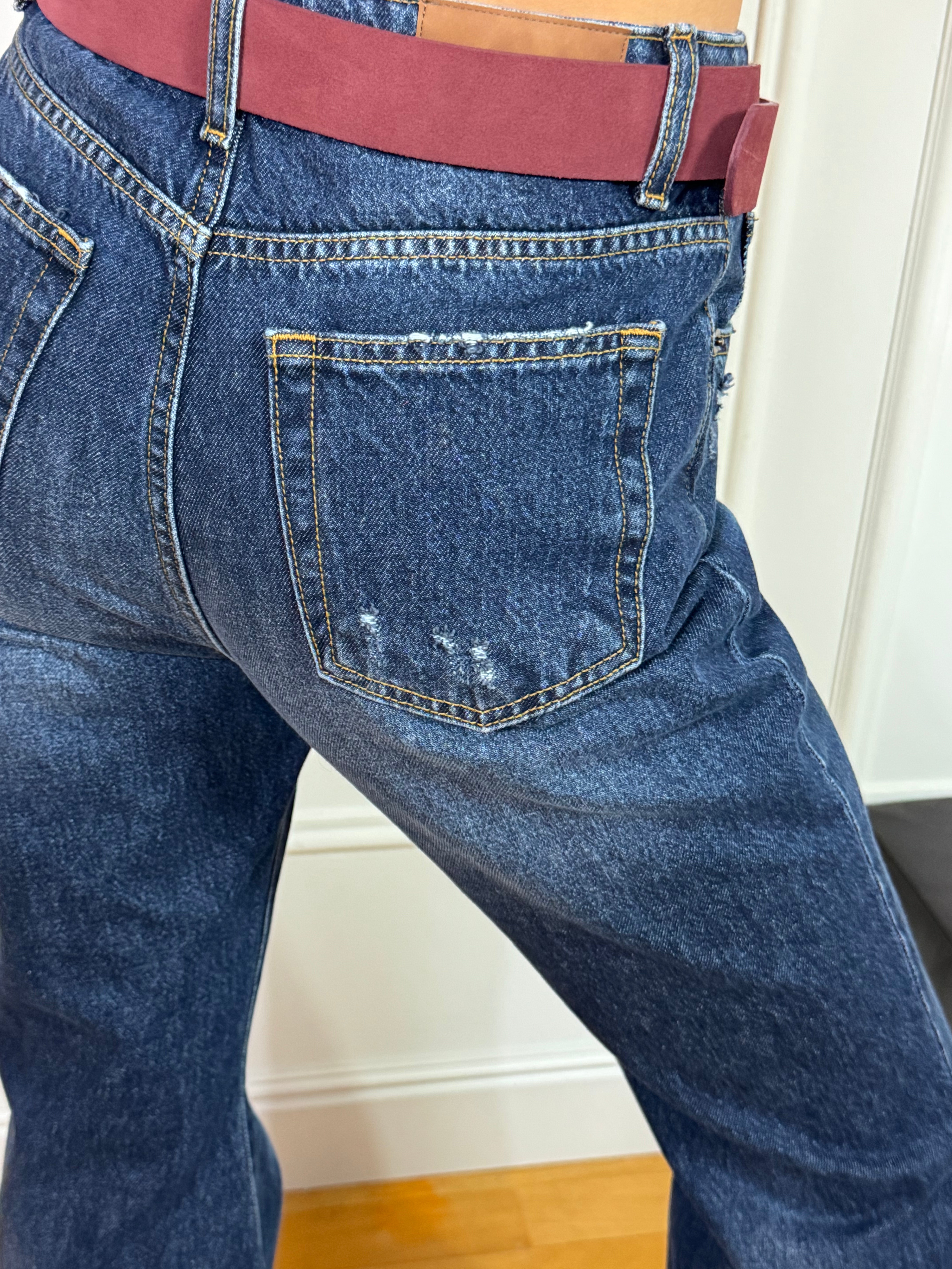 Cintura in pelle Kontatto con fibbia logo PELLE SUEDE