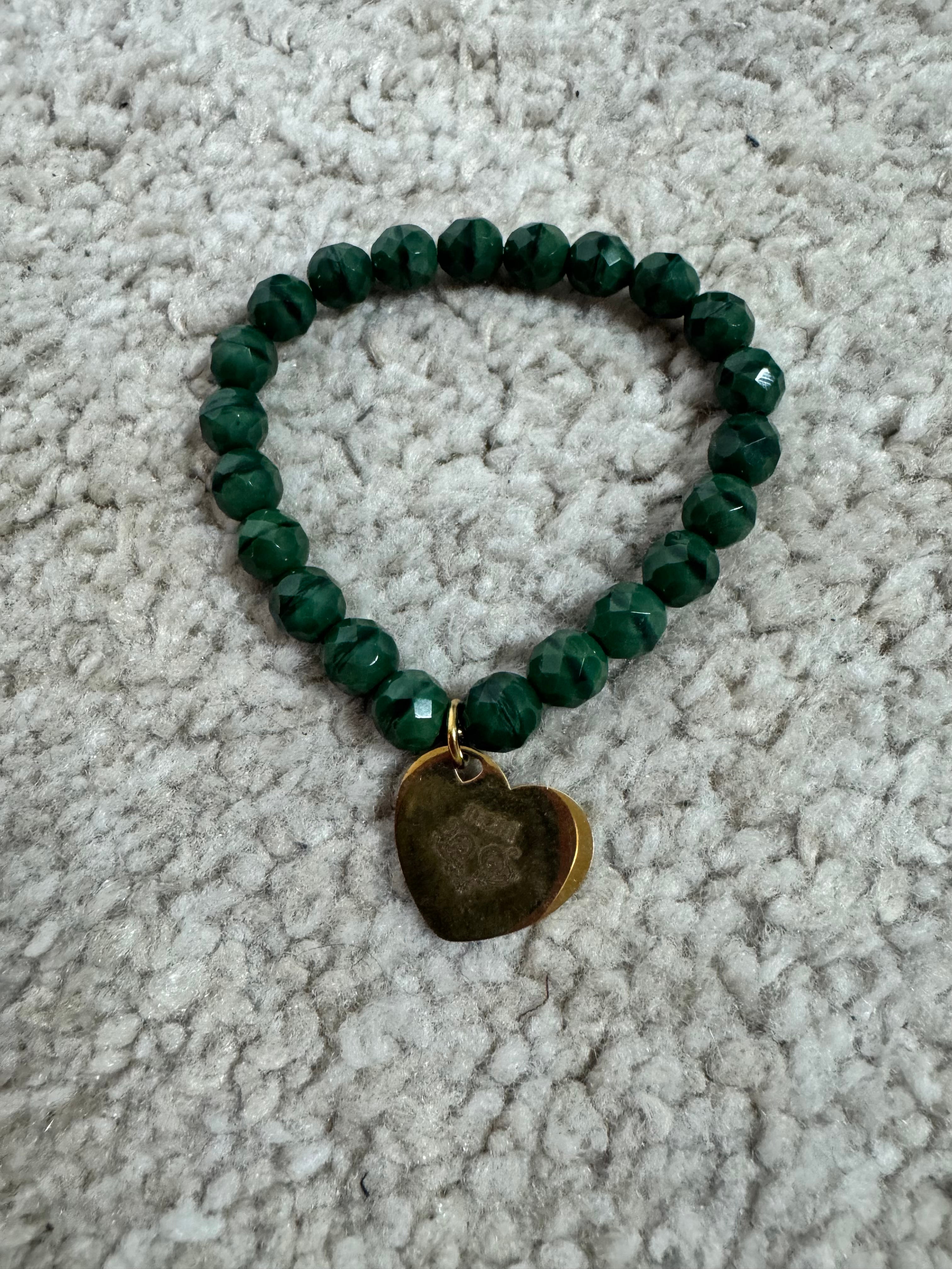 BRACCIALE Momi - CUORE LISCIO- VERDE