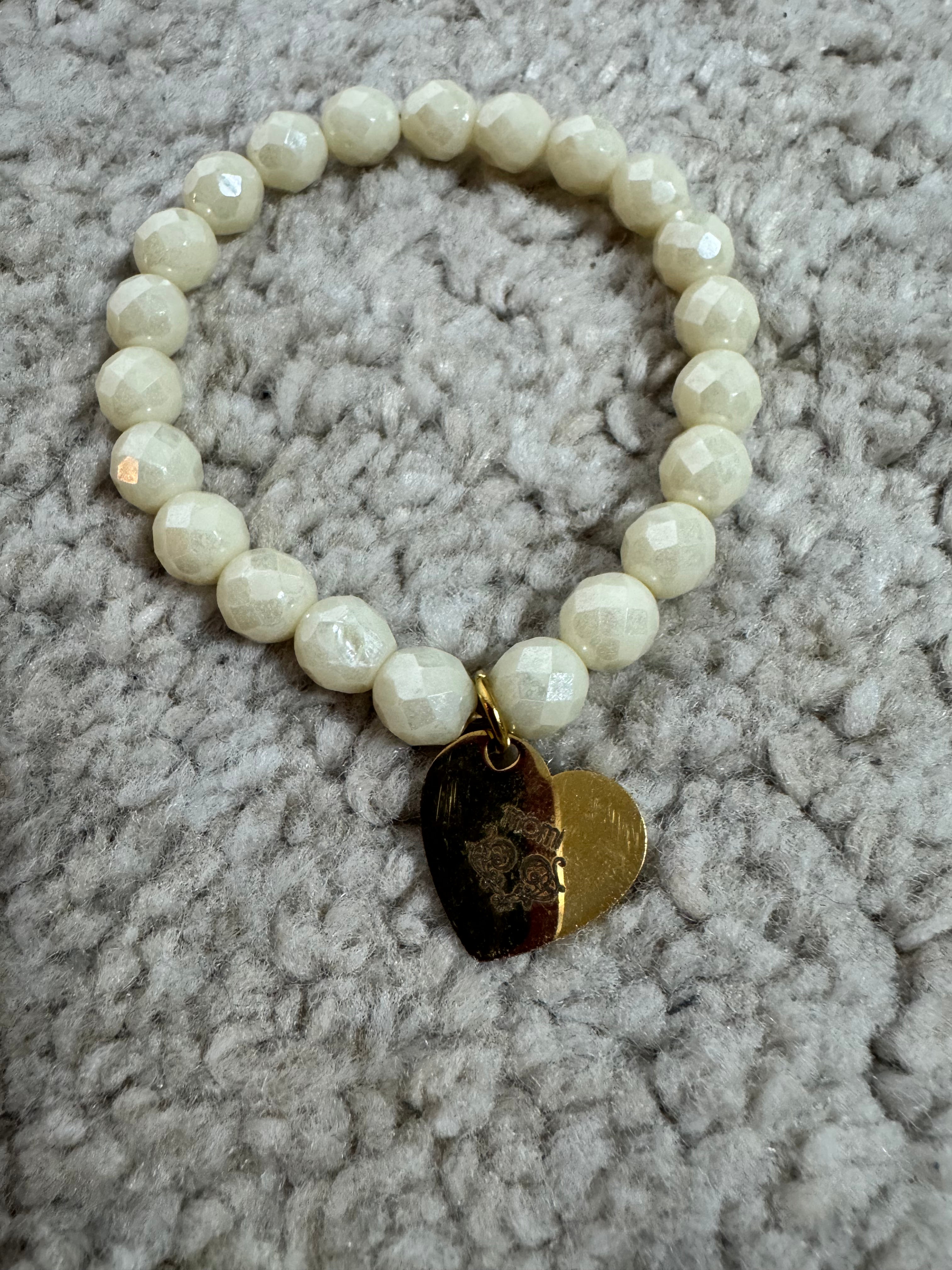BRACCIALE Momi - CUORE LISCIO- PANNA