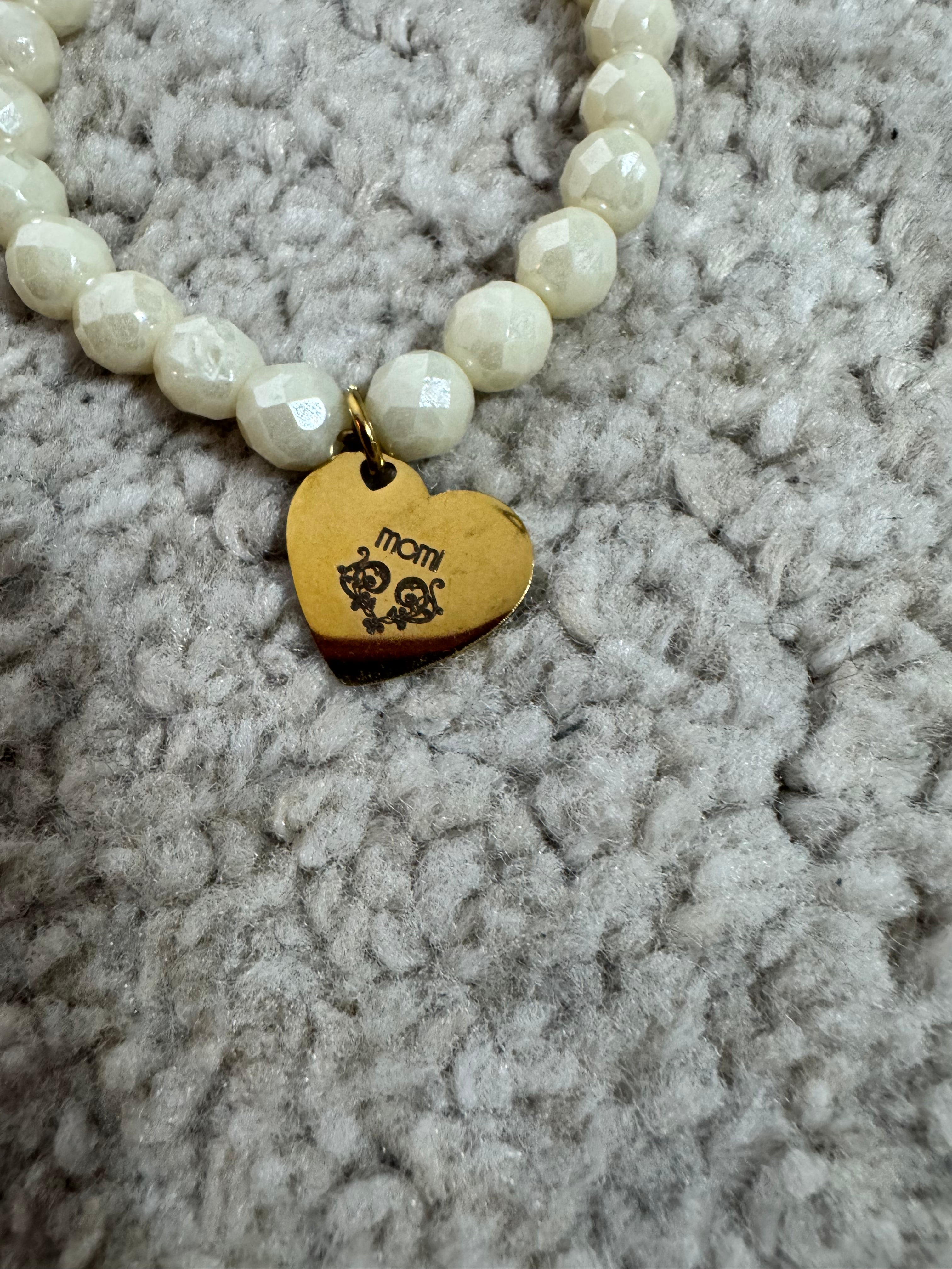 BRACCIALE Momi - CUORE LISCIO- PANNA
