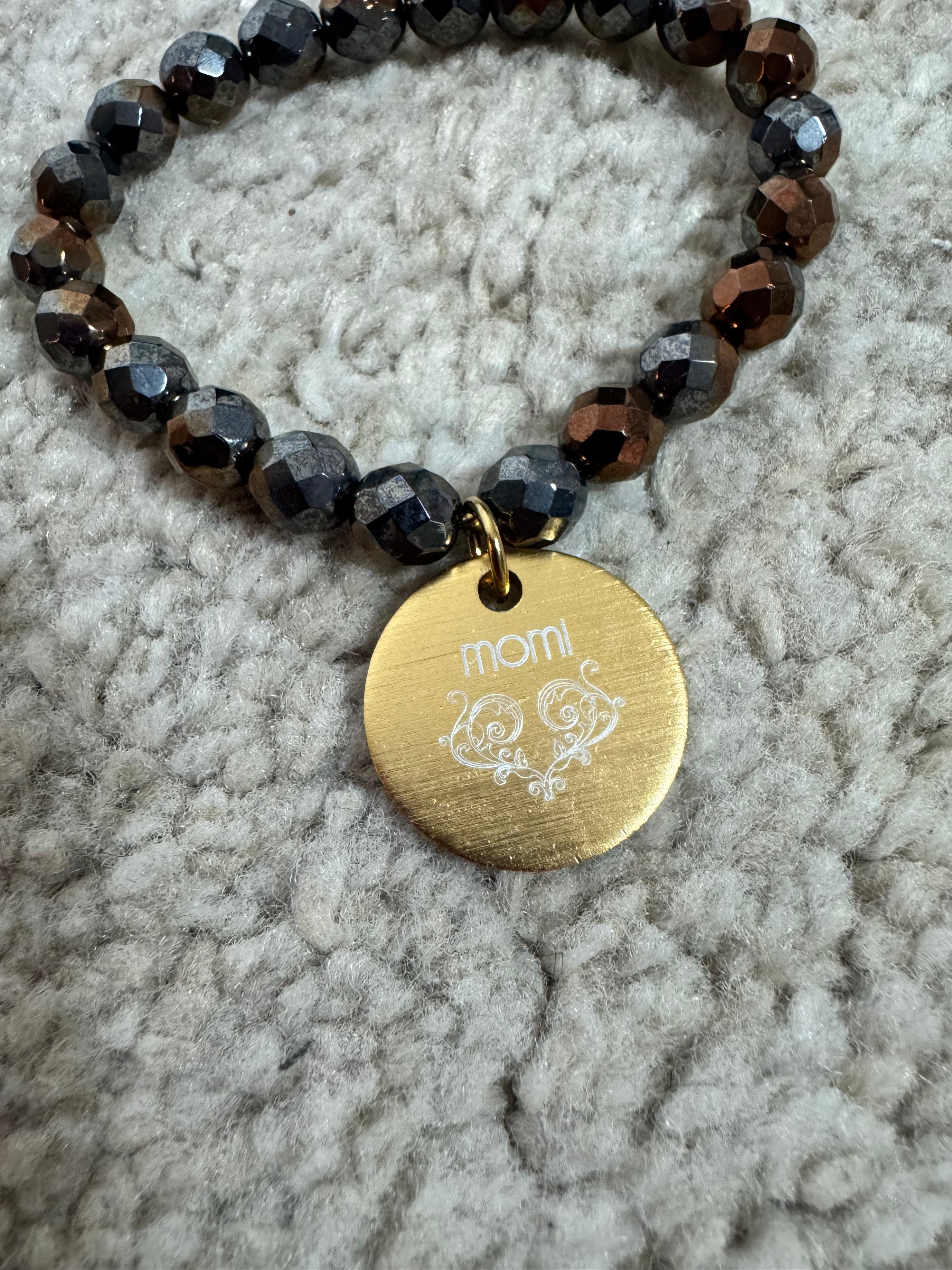 BRACCIALE Momi - MEDAGLIA - PIOMBO SFUMATO BRONZO