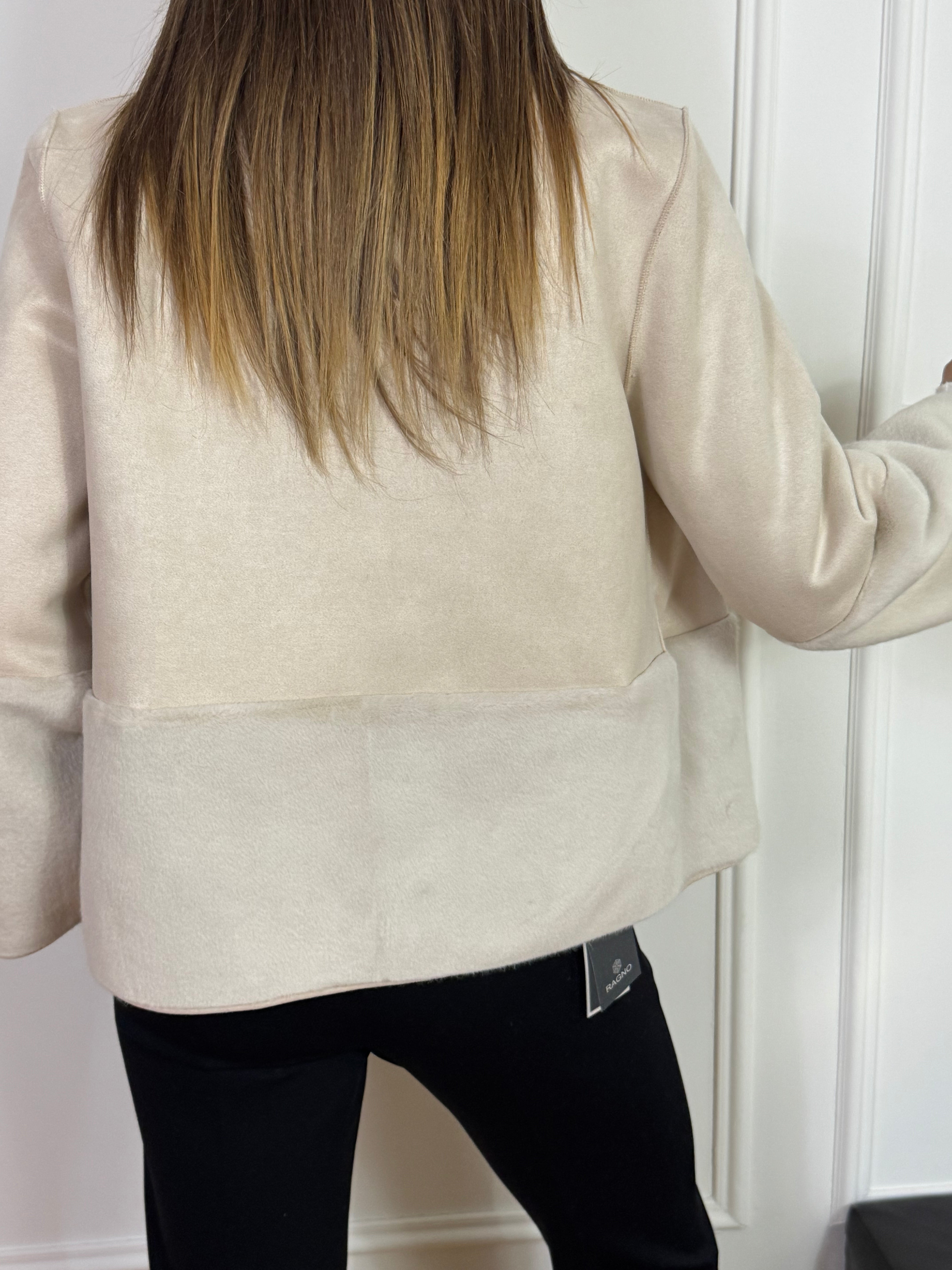 Giacca CABAN collo alto Ragno REVERSIBILE ECODAINETTO - ECOPELLICCIA