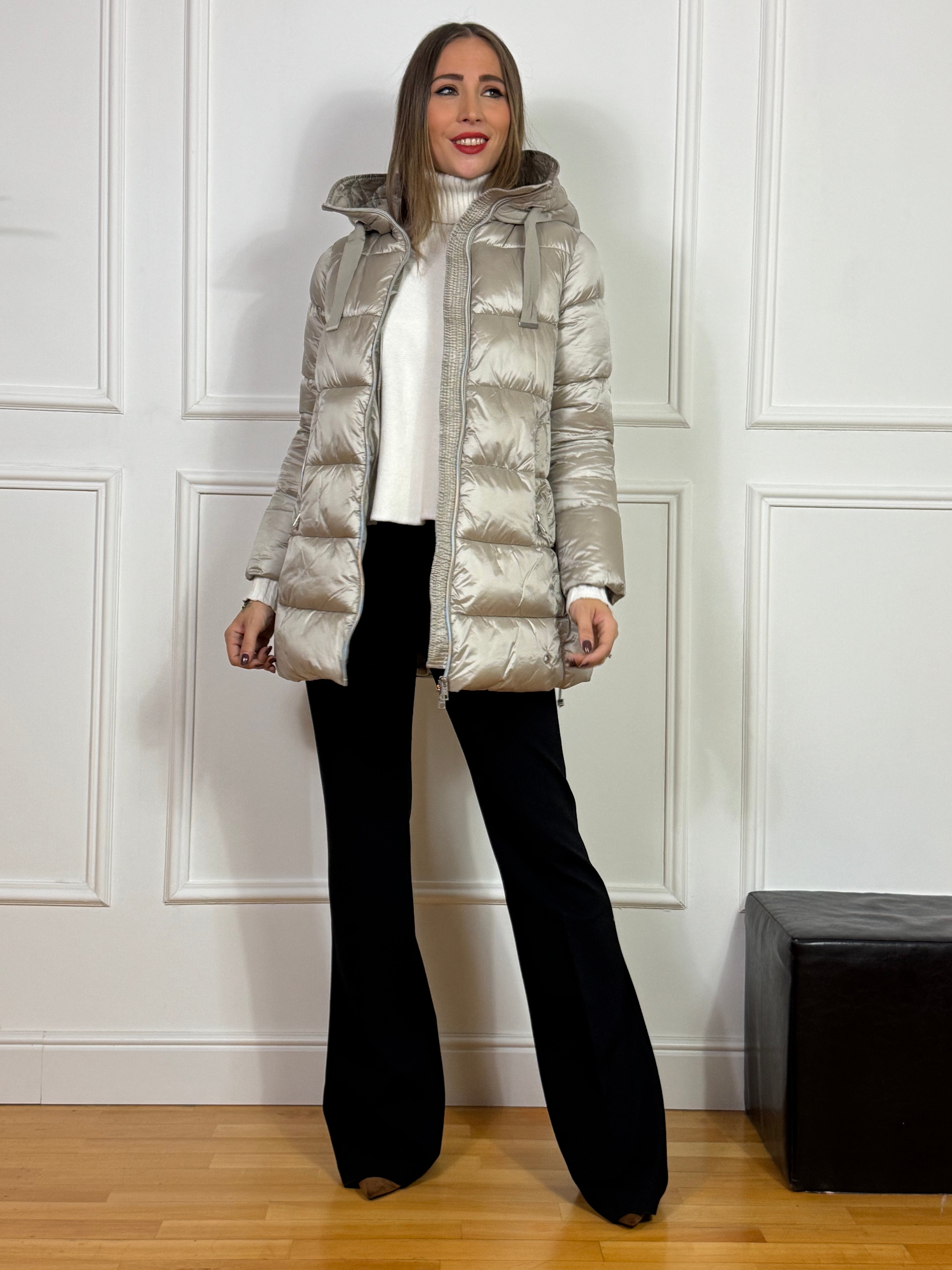 Piumino imbottito medio Ragno con cappuccio