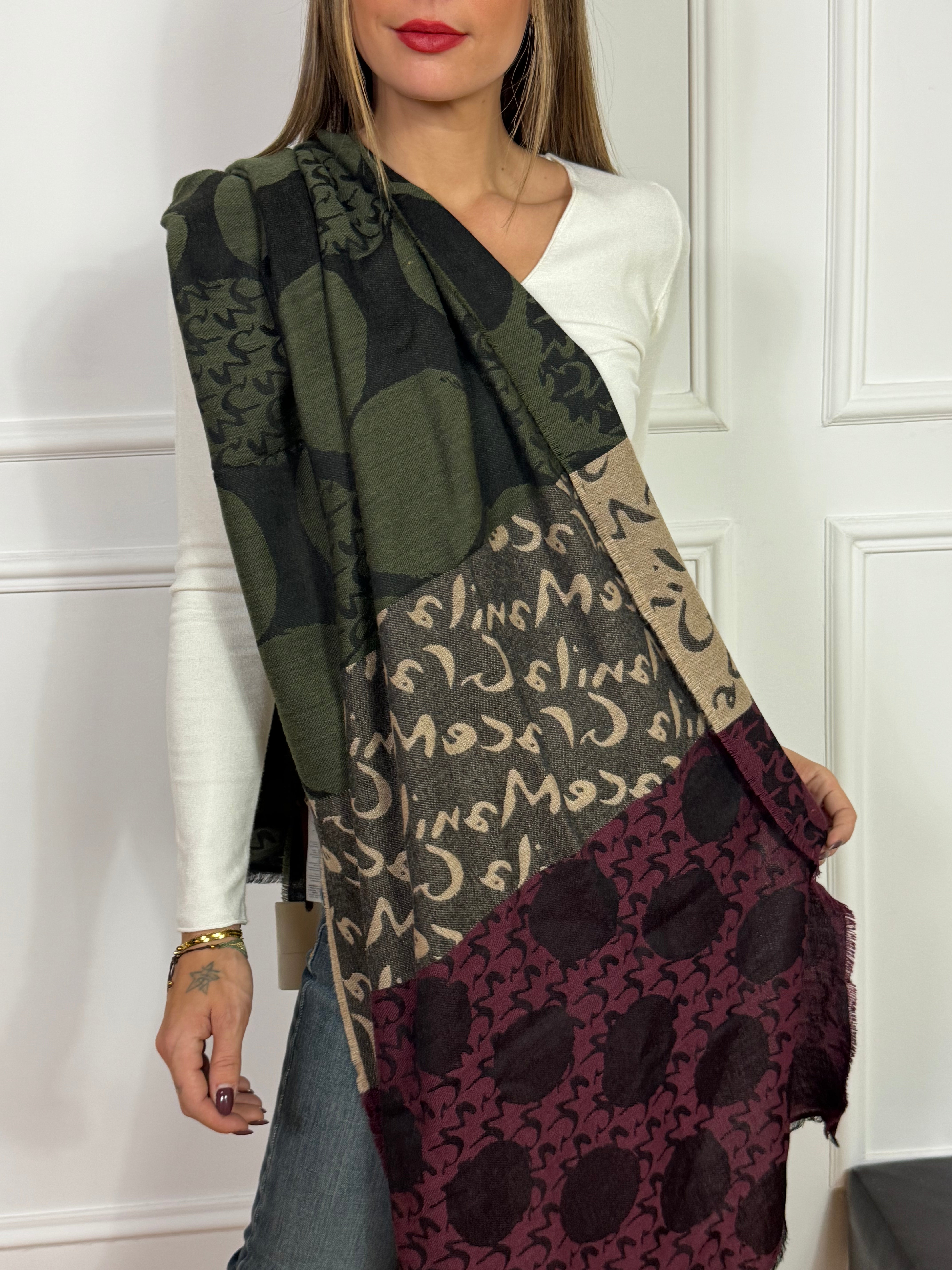 Sciarpa Manila Grace JACQUARD POIS