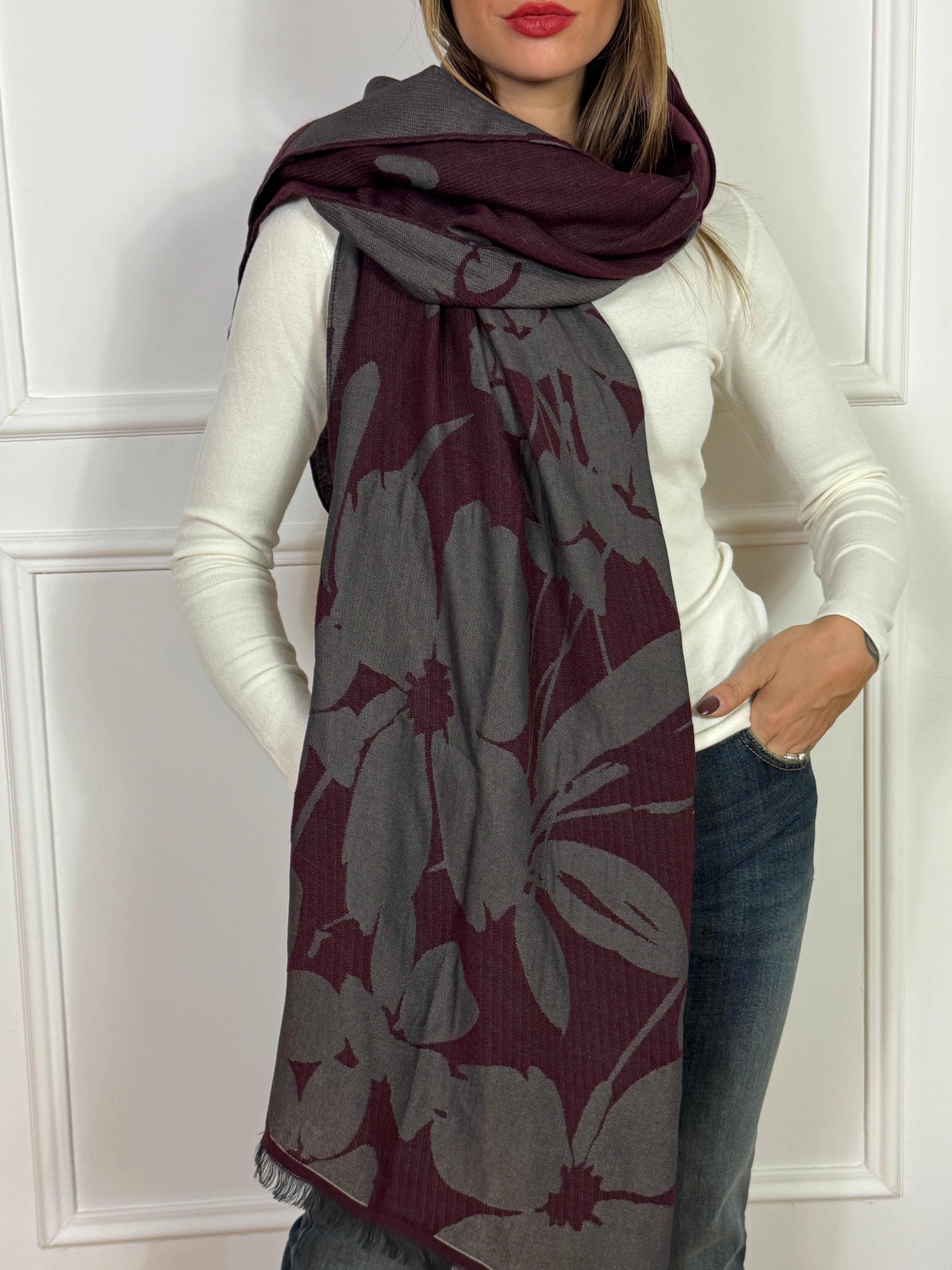 Sciarpa Manila Grace JACQUARD FIORI