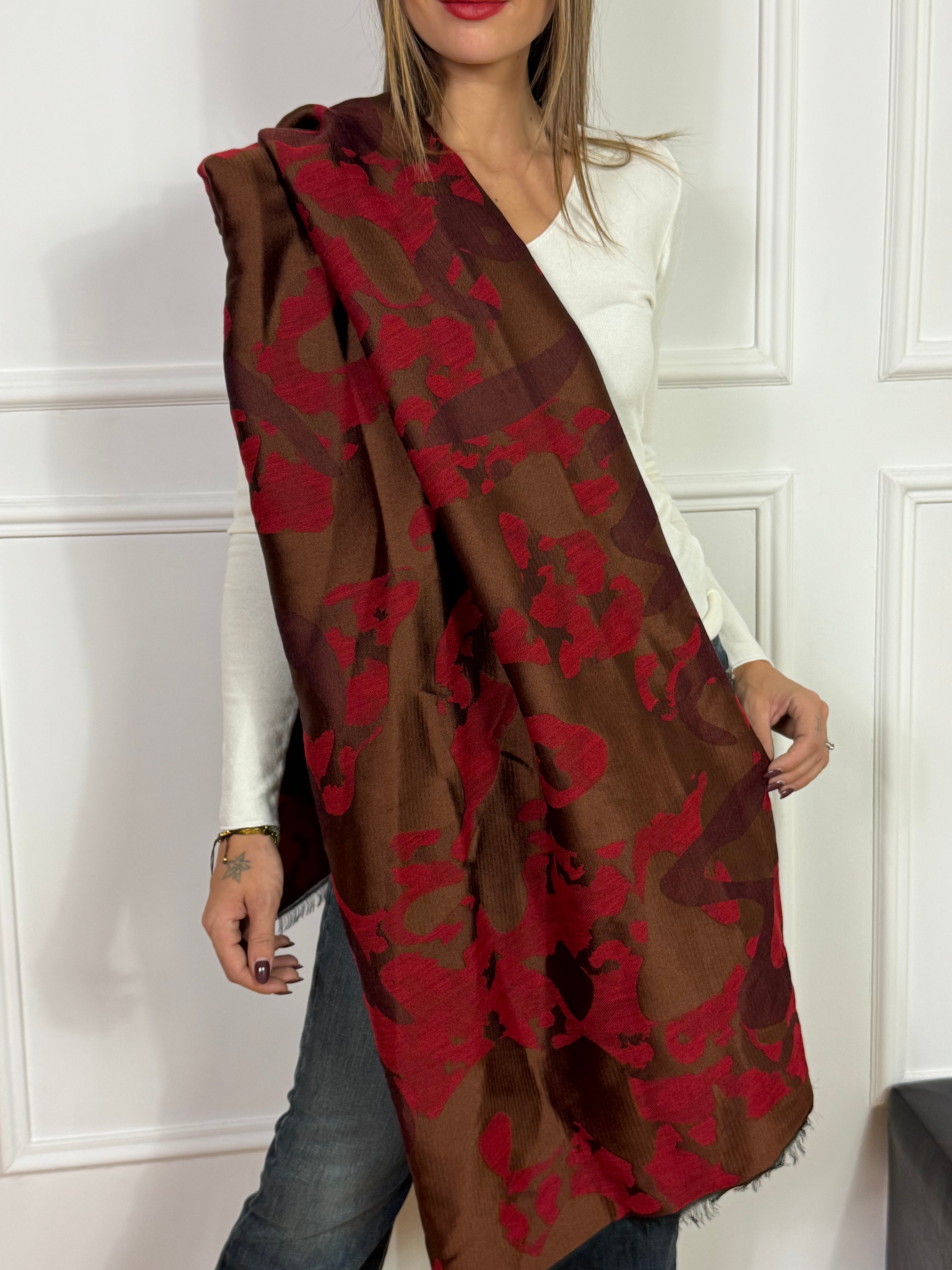 Sciarpa Manila Grace JACQUARD CAMOUFLAGE