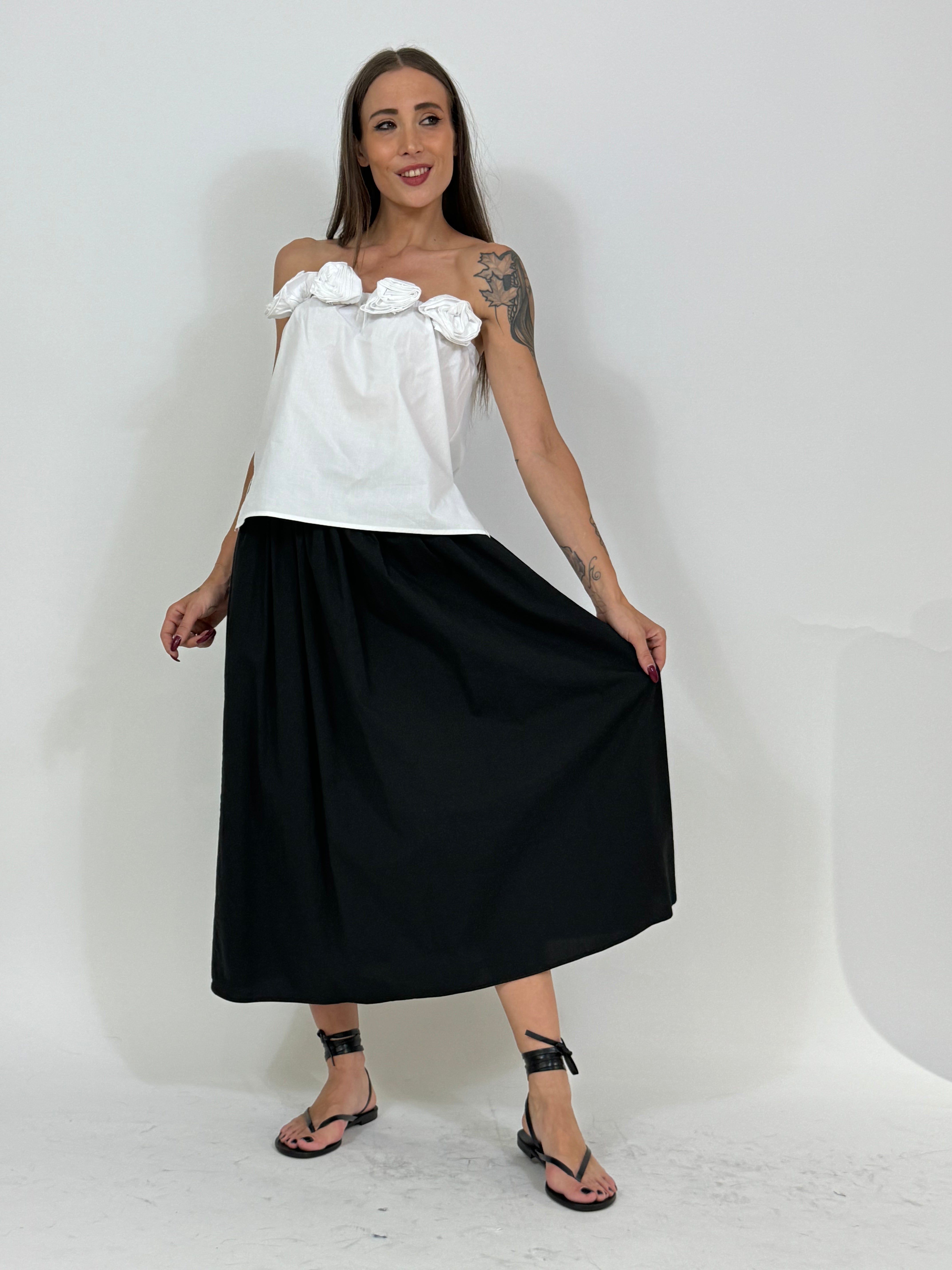 Gonna cotone elasticizzato discount