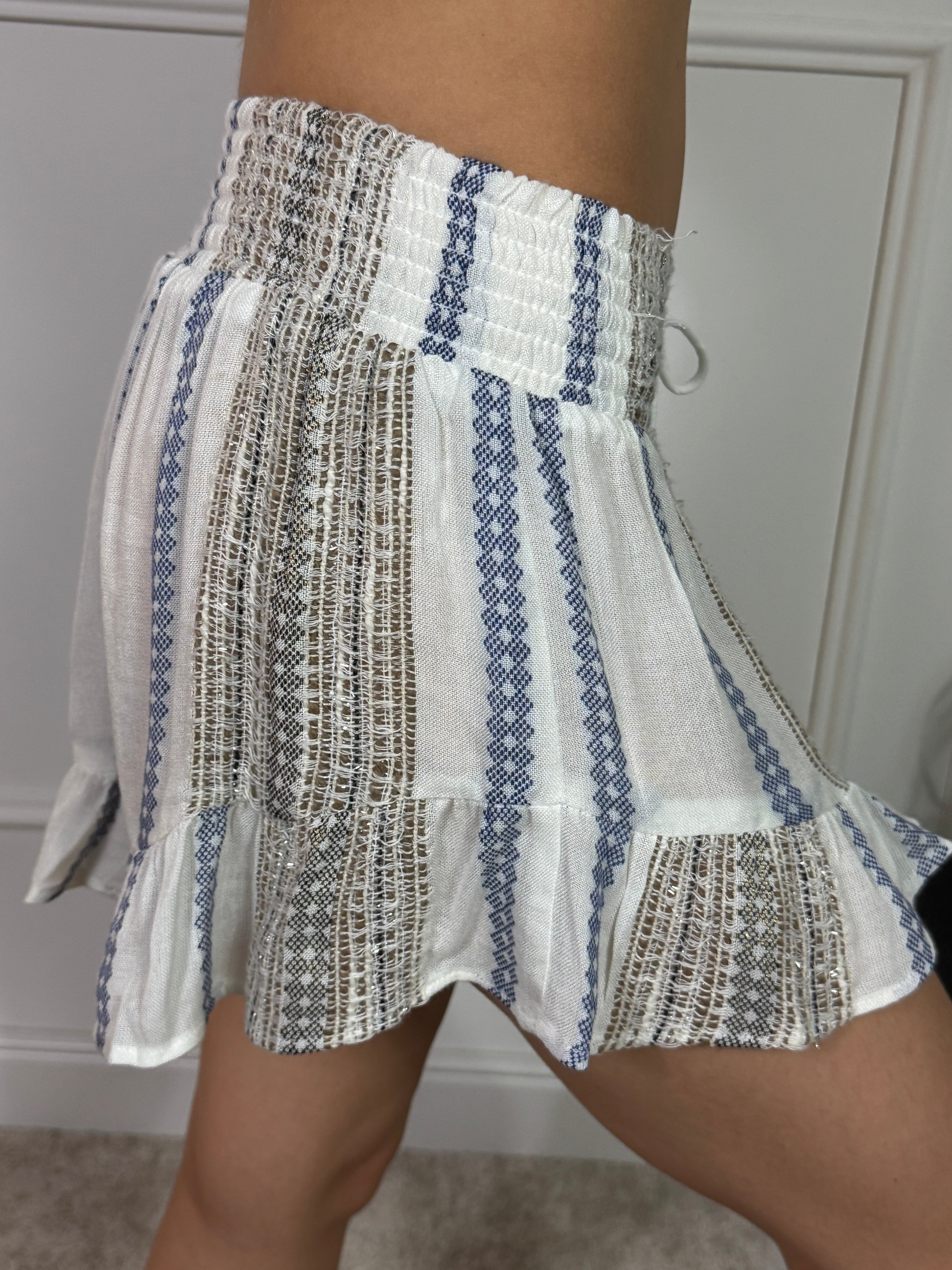 SHORTS Susy Mix FORMENTERA - BLU ECRU'