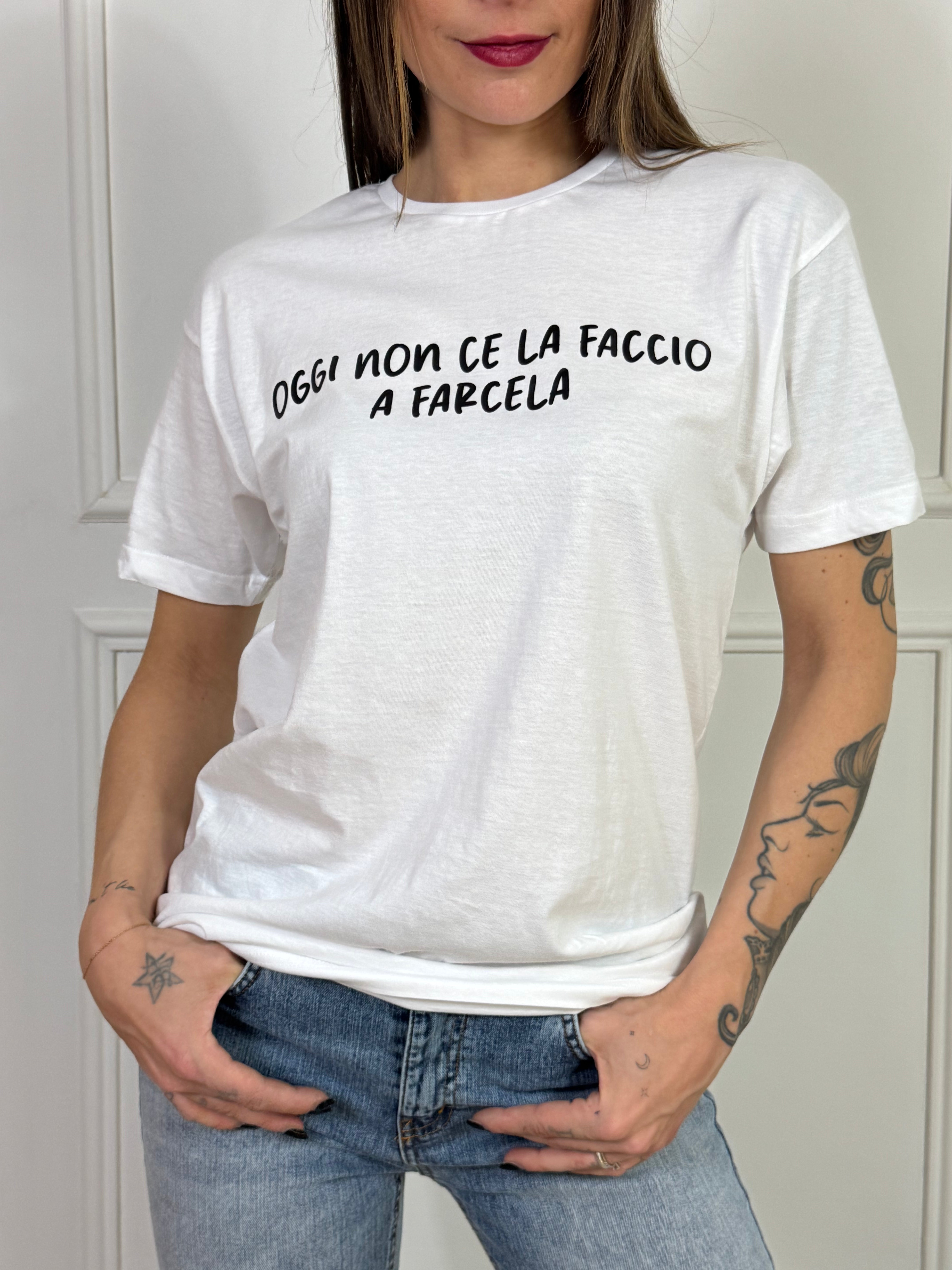 T-shirt con scritta Susy Mix OGGI NON CE LA FACCIO A FARCELA