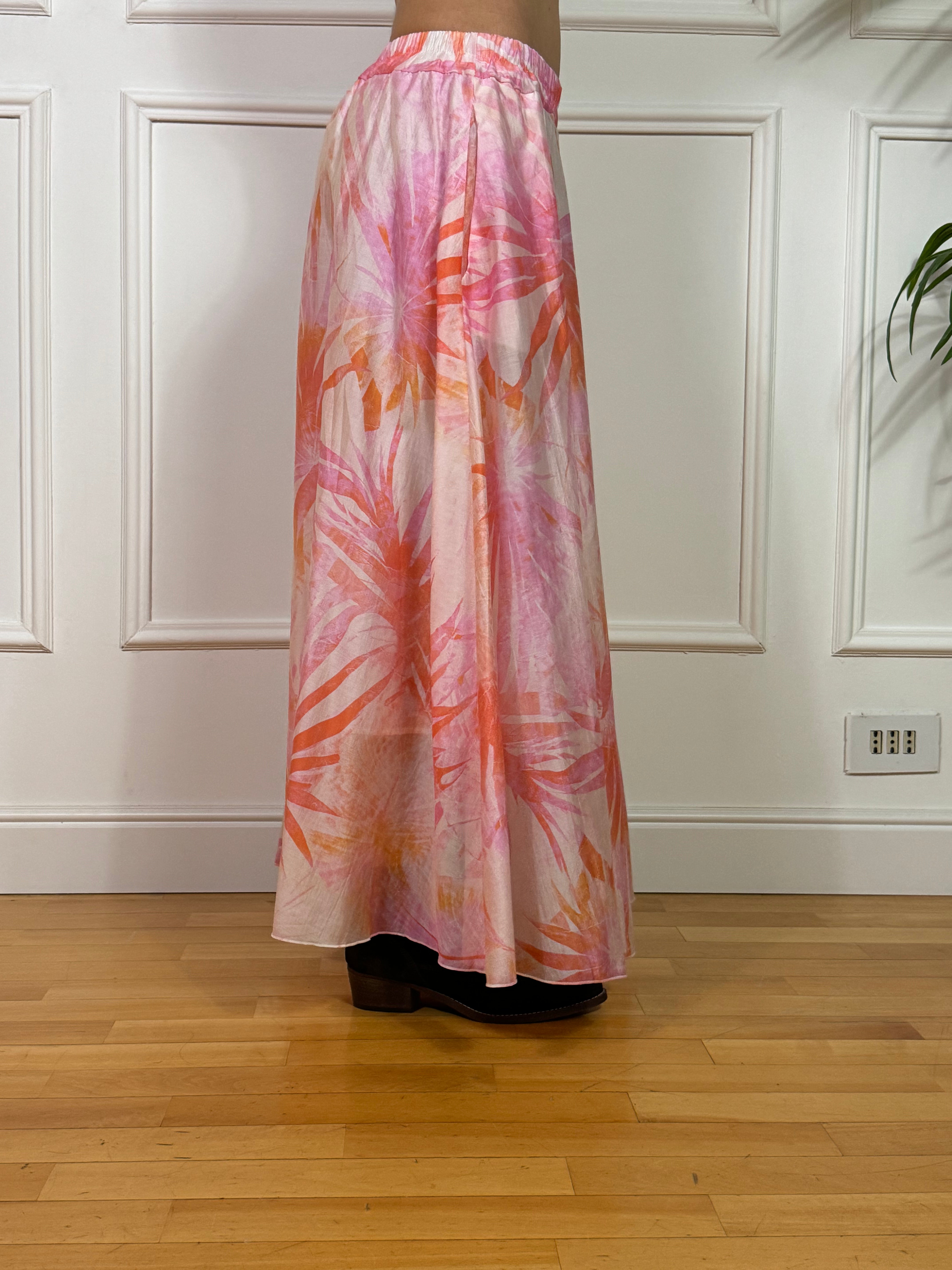 Gonna  Kikisix FANTASIA TENUE ROSA-ARANCIO