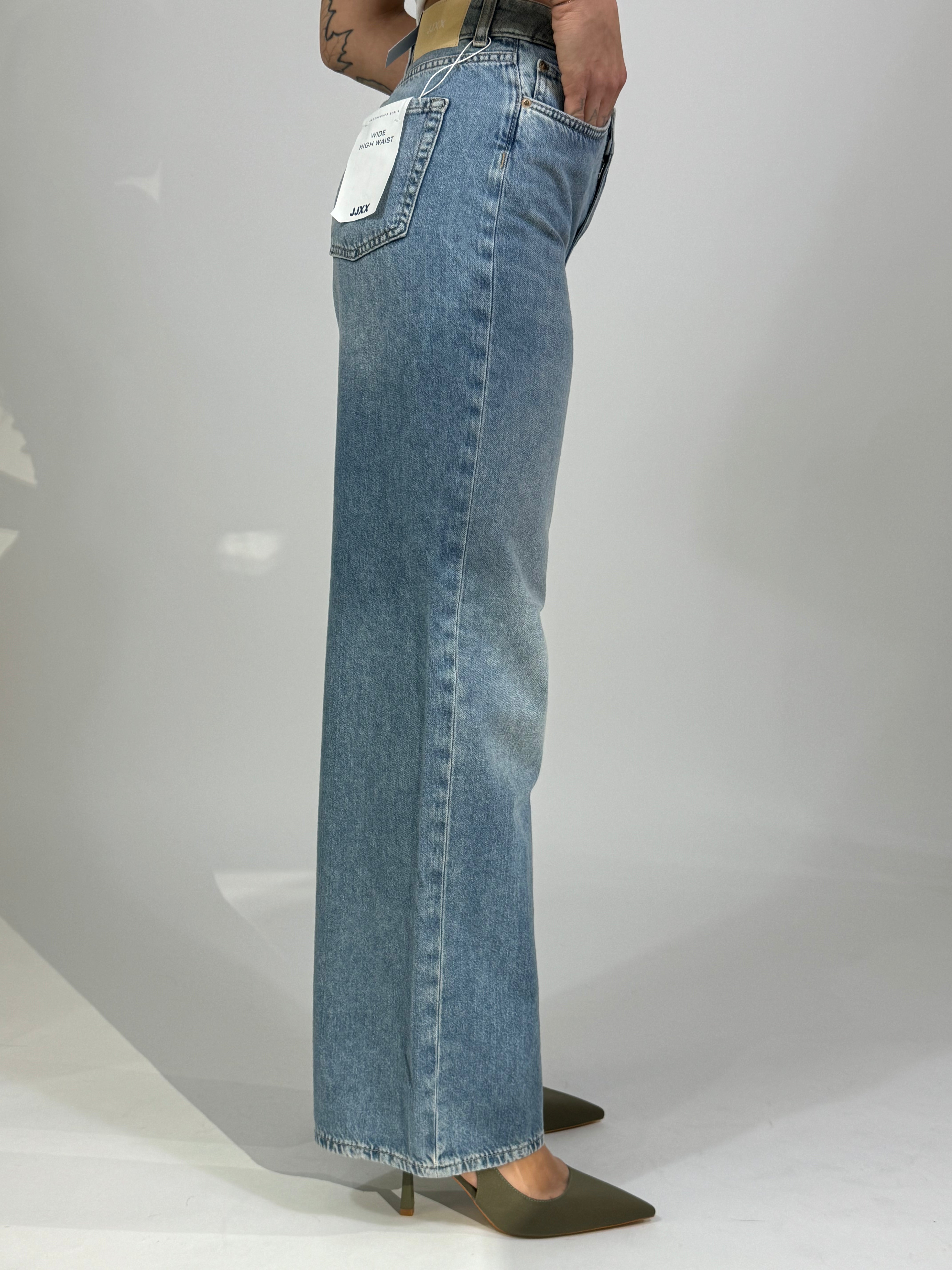 Jeans JJXX TOKYO WIDE HIGH WAIST - Light blue denim LAVAGGIO LISCIO