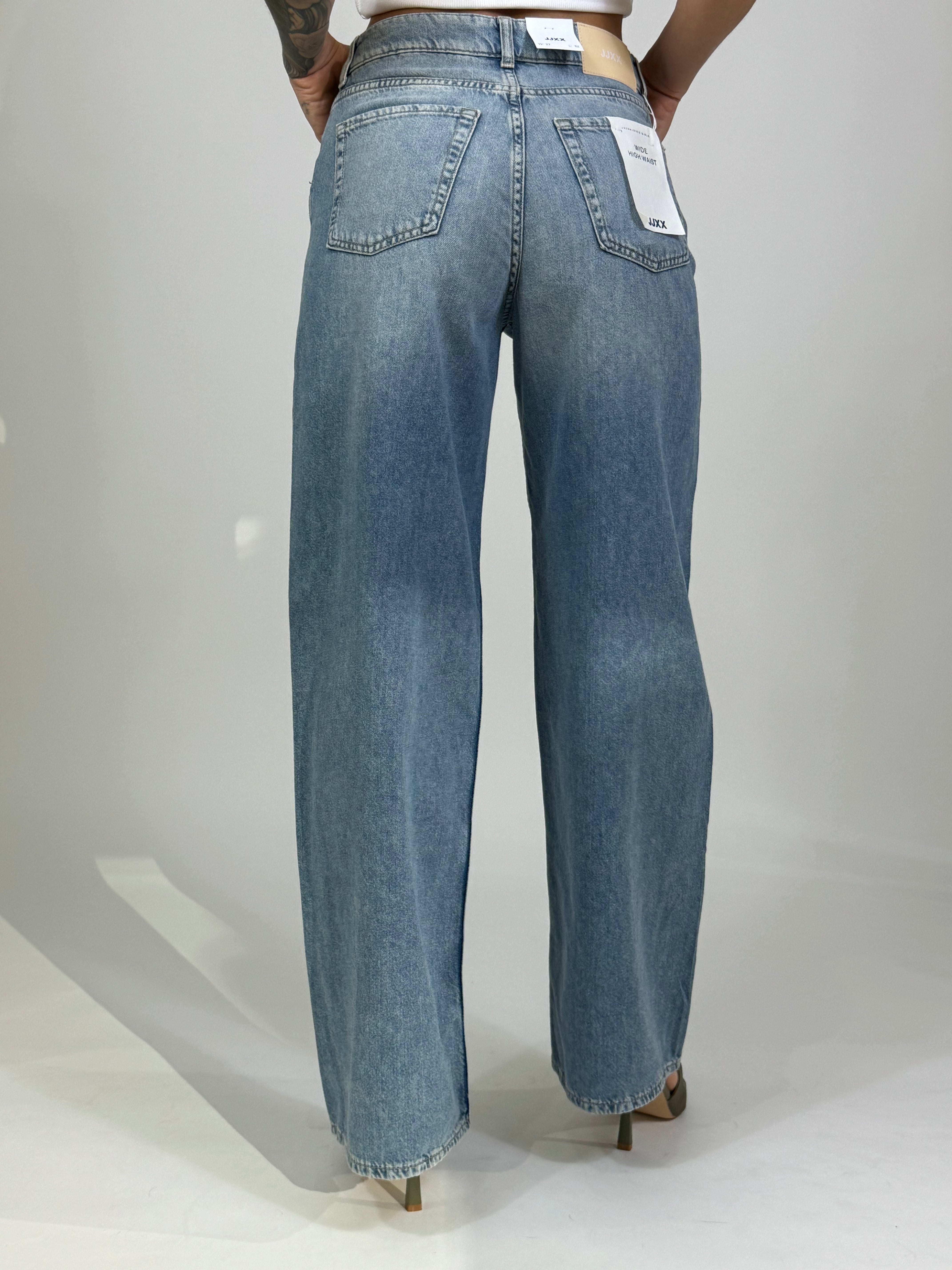 Jeans JJXX TOKYO WIDE HIGH WAIST - Light blue denim LAVAGGIO LISCIO