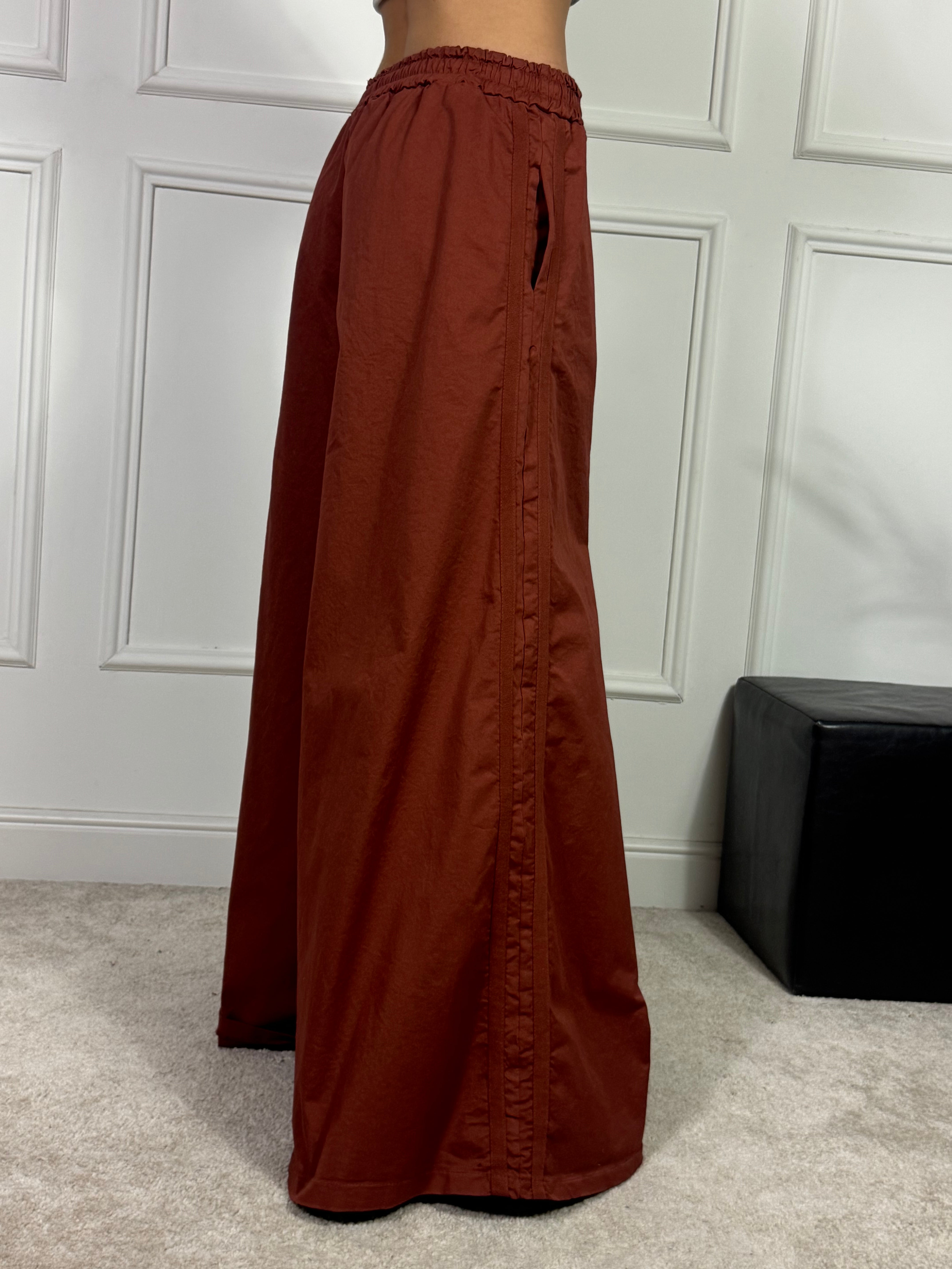 Pantalone PALAZZO Victoria ILMH BANDE PASSAMANERIA TONO SU TONO