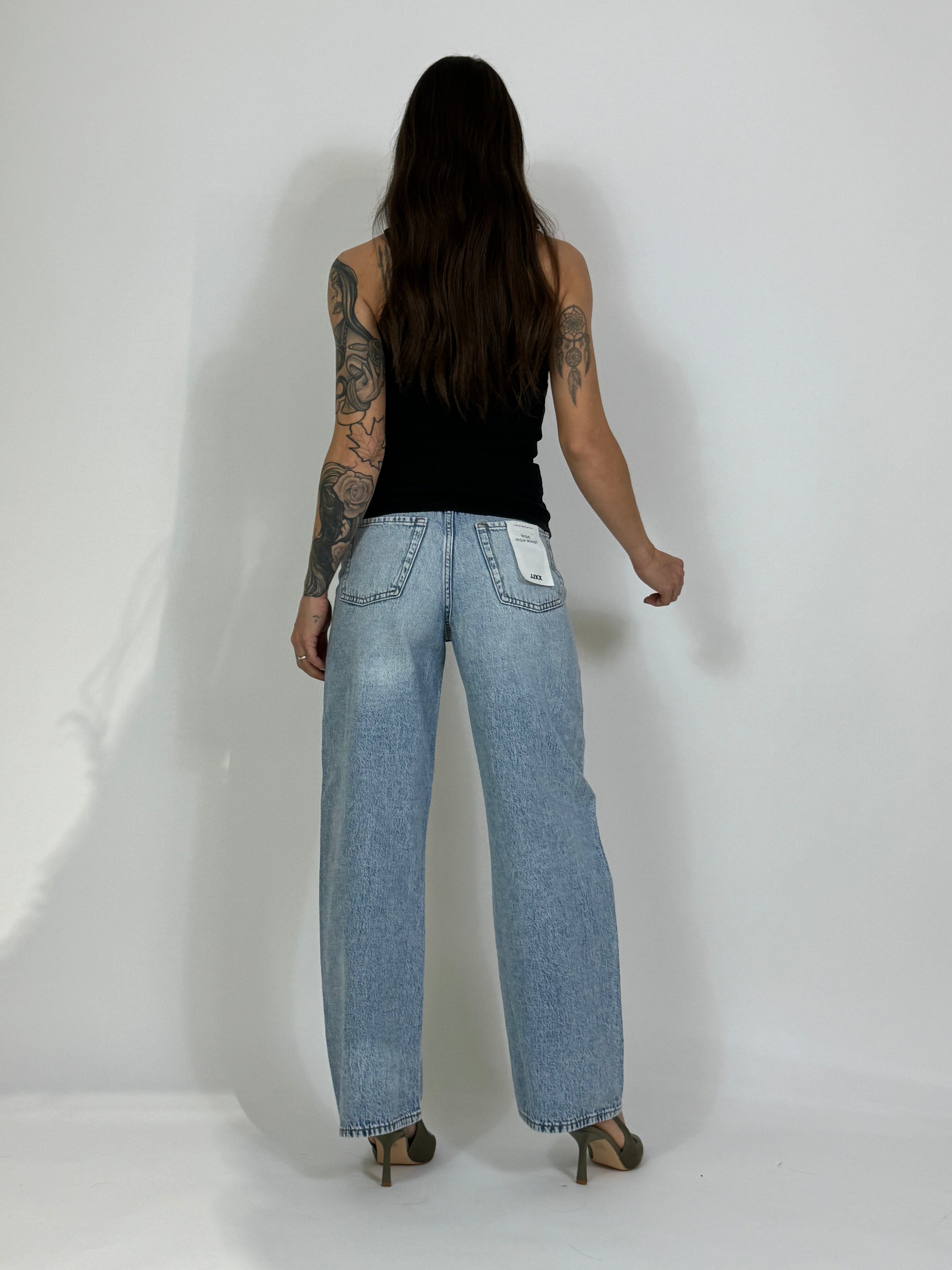 Jeans JJXX TOKYO WIDE HIGH WAIST - Light blue denim LAVAGGIO DELAVE' MELANGE