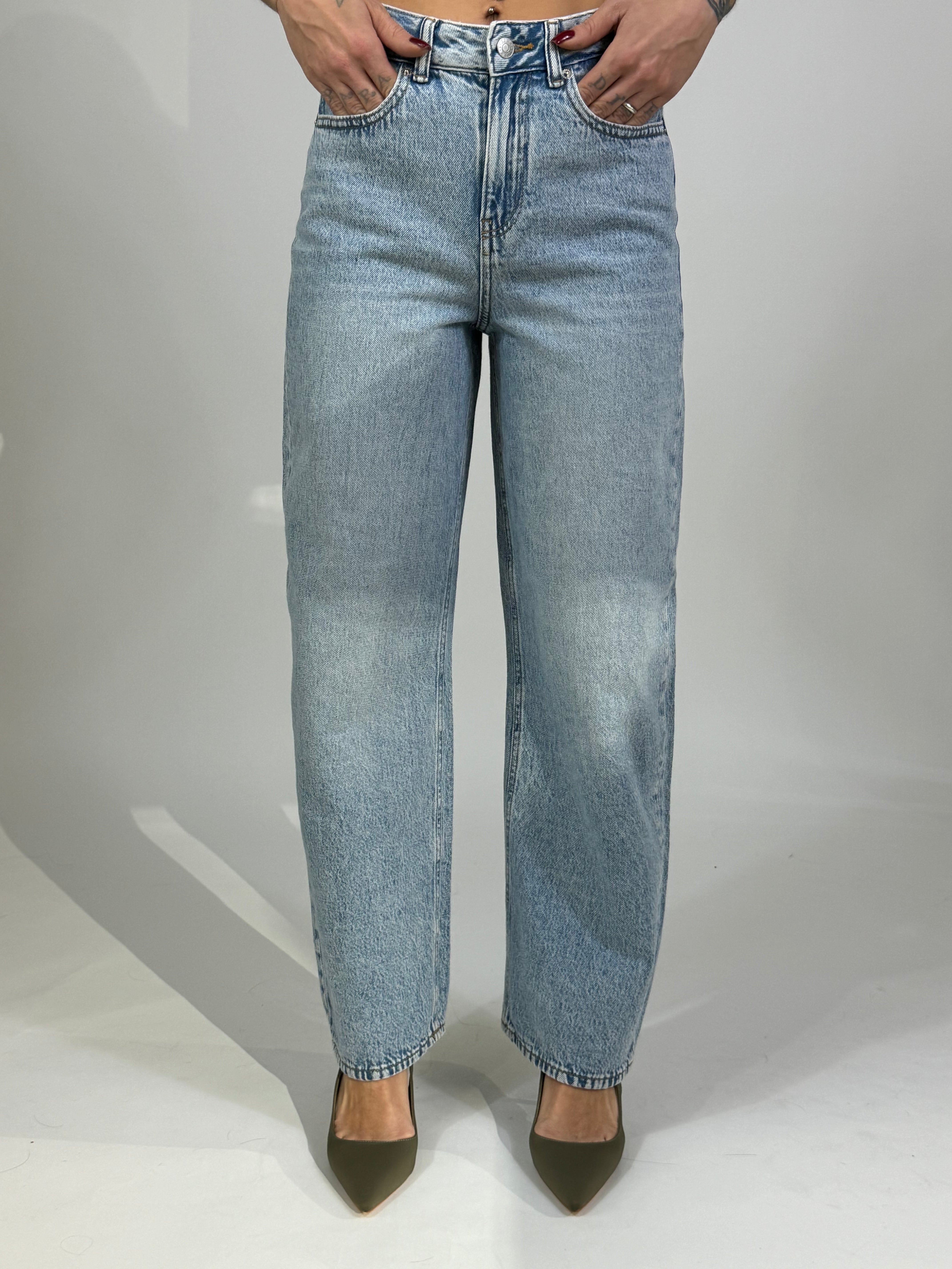 Jeans JJXX TOKYO WIDE HIGH WAIST - Light blue denim LAVAGGIO DELAVE' MELANGE