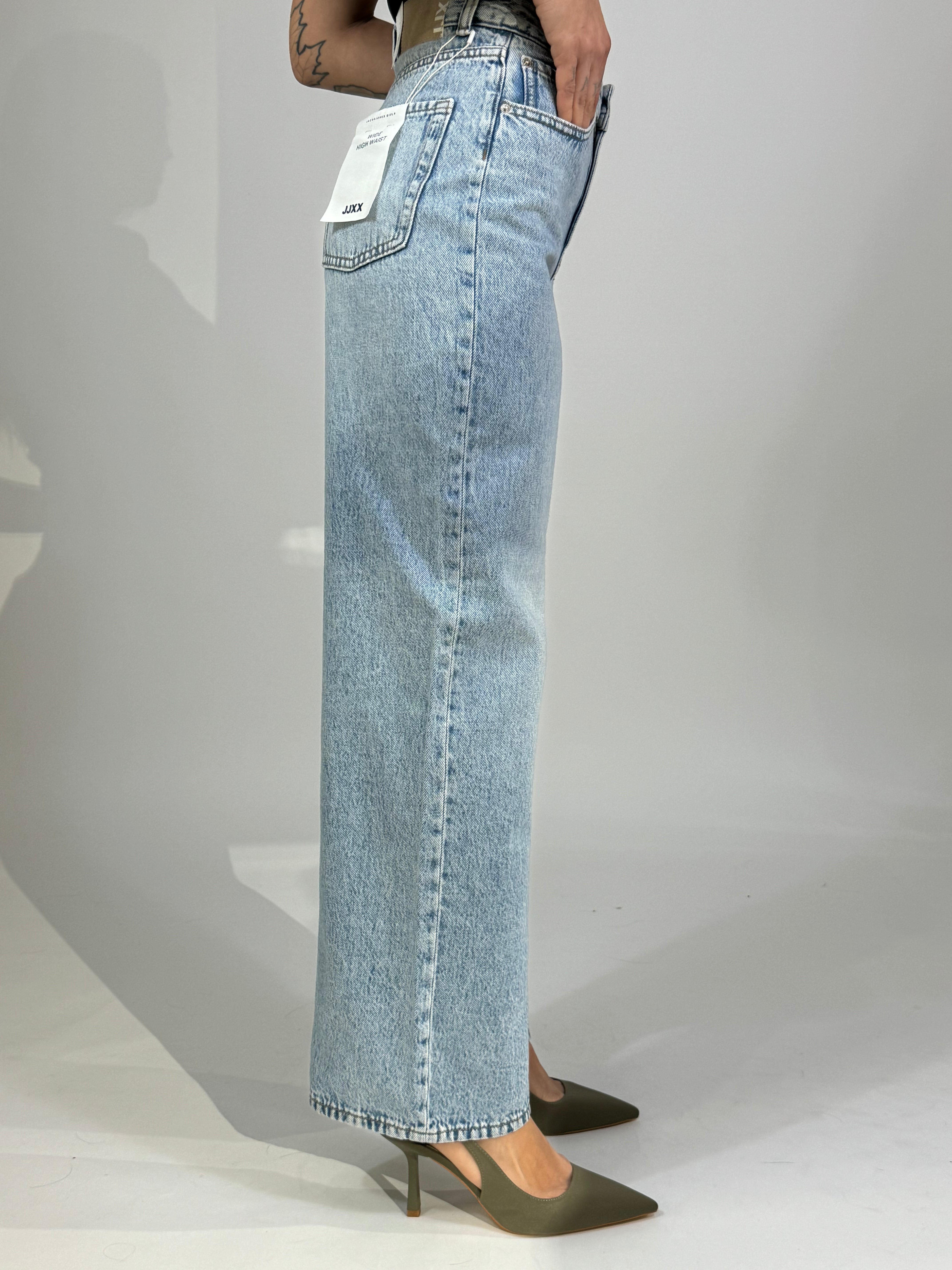 Jeans JJXX TOKYO WIDE HIGH WAIST - Light blue denim LAVAGGIO DELAVE' MELANGE