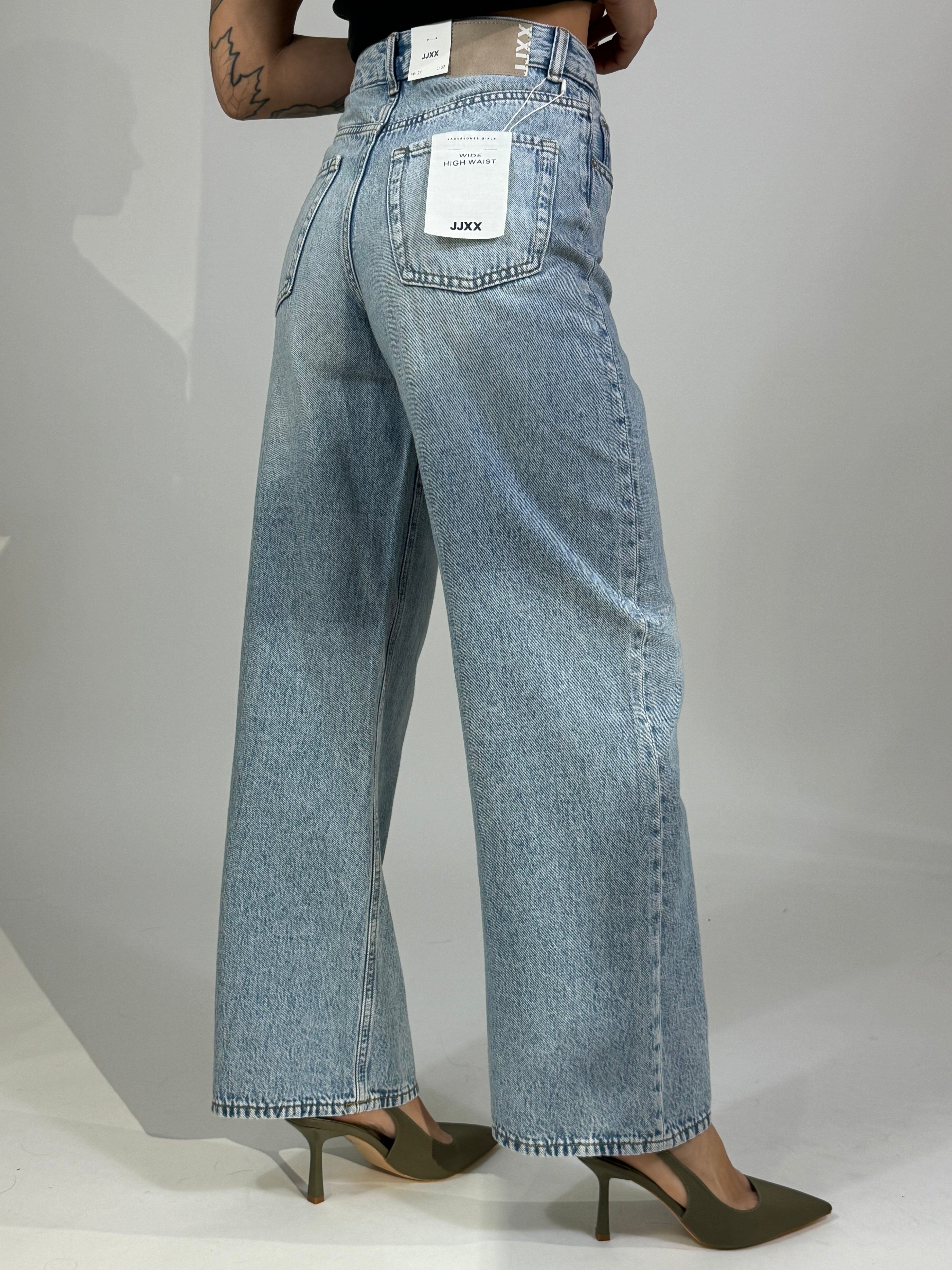 Jeans JJXX TOKYO WIDE HIGH WAIST - Light blue denim LAVAGGIO DELAVE' MELANGE