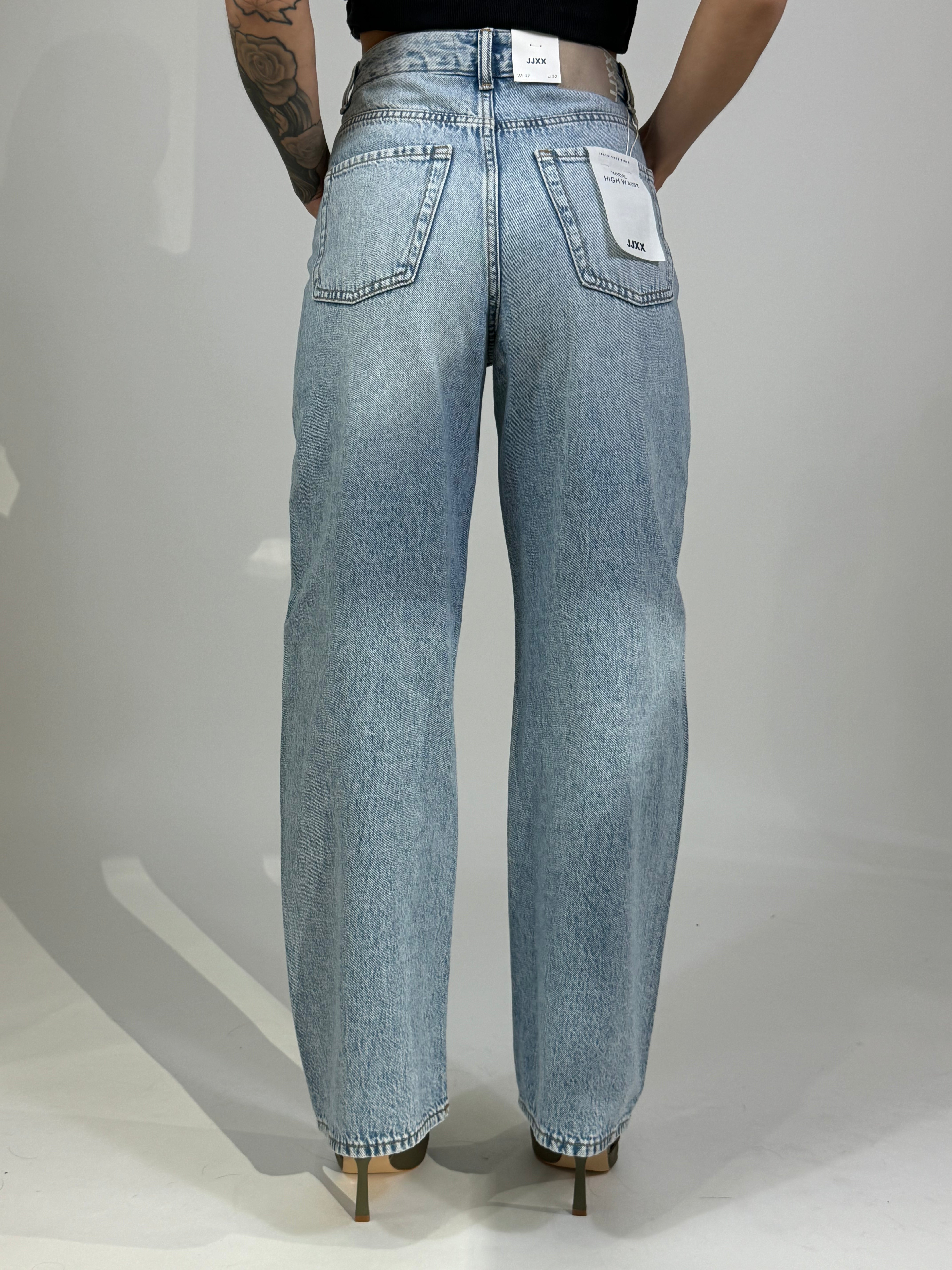 Jeans JJXX TOKYO WIDE HIGH WAIST - Light blue denim LAVAGGIO DELAVE' MELANGE