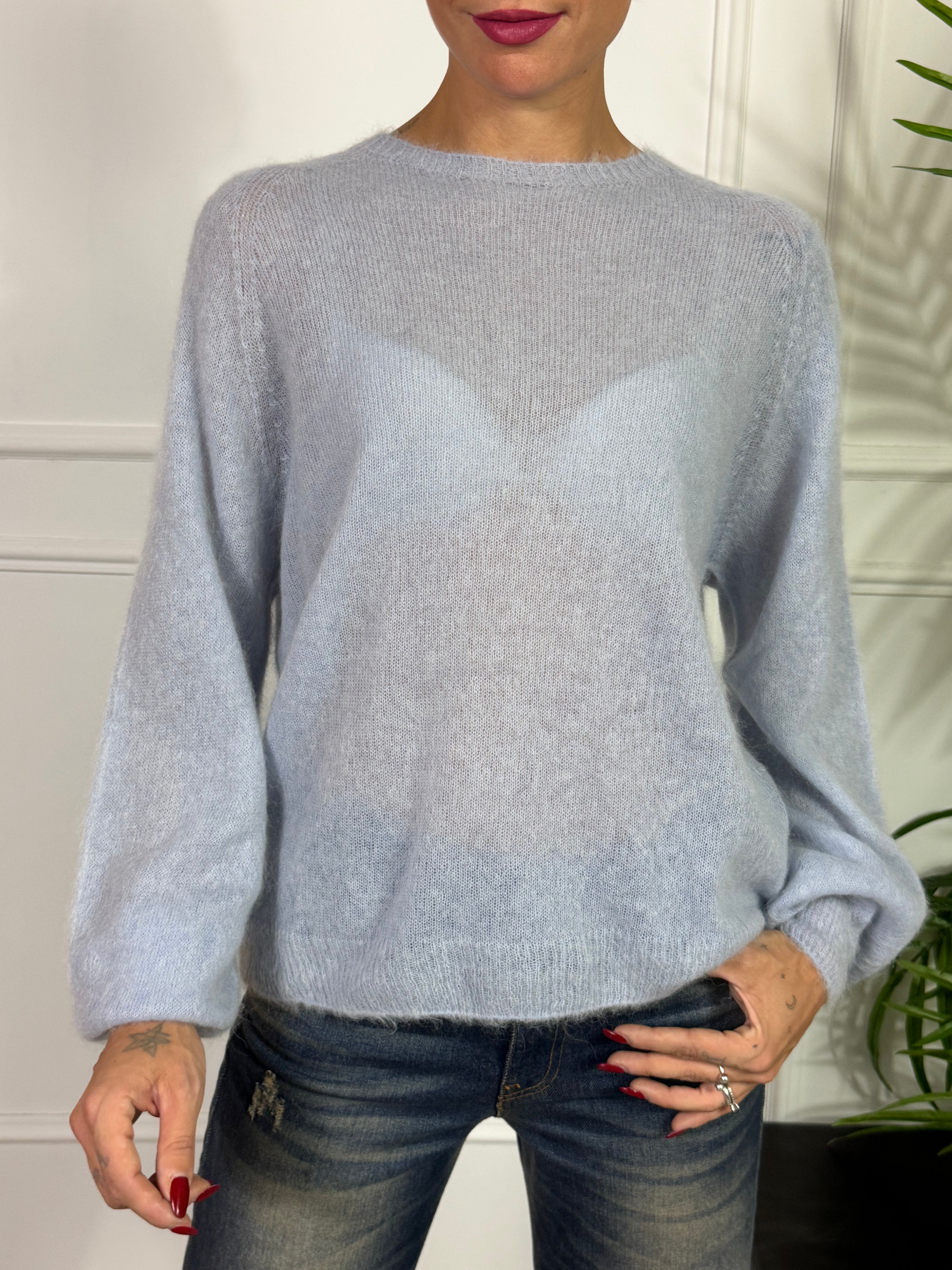 Maglia misto ALPACA Kontatto MANICA LUNGA RAGLAN