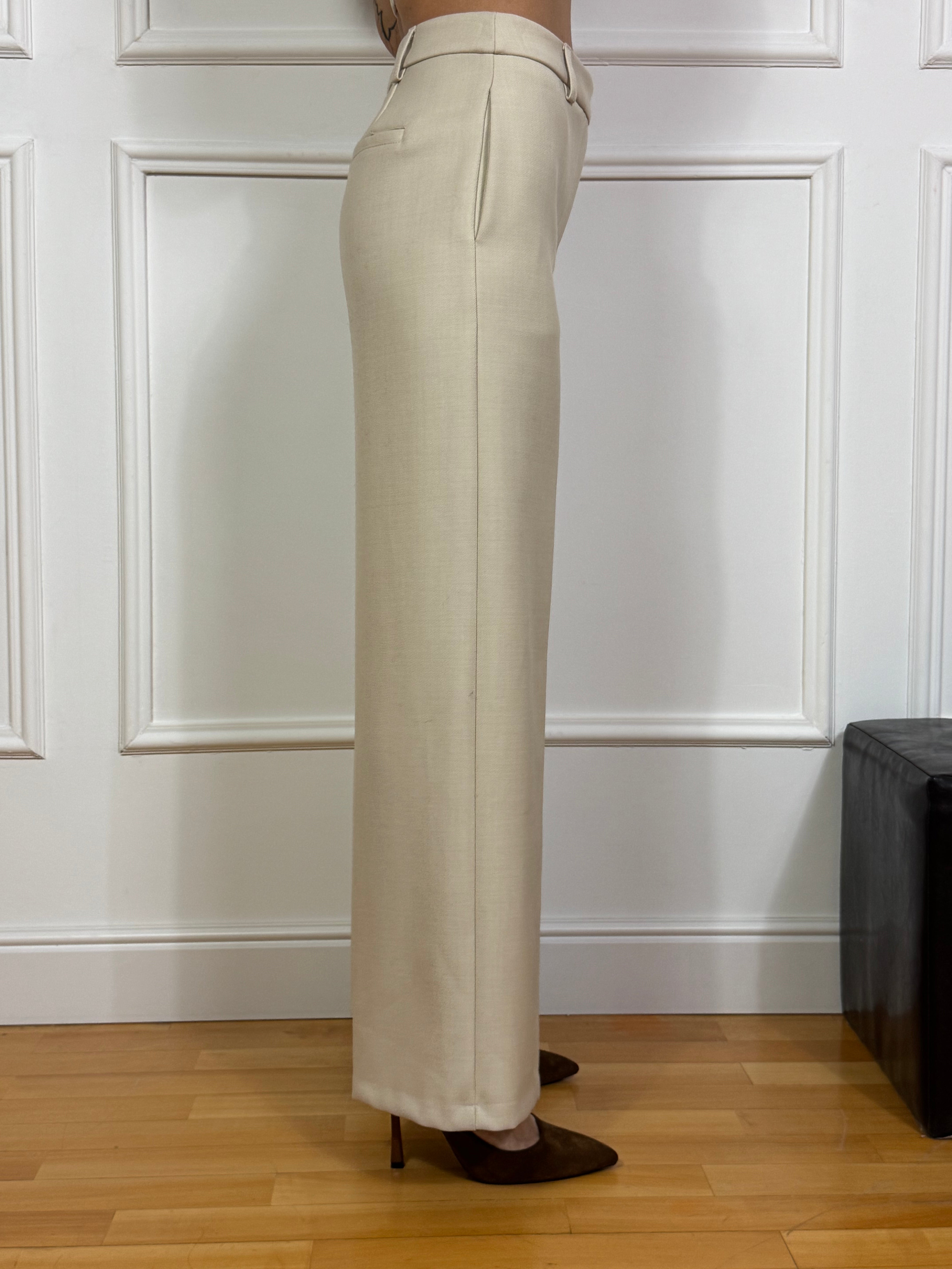 Pantalone Tensione In ampio con bottone