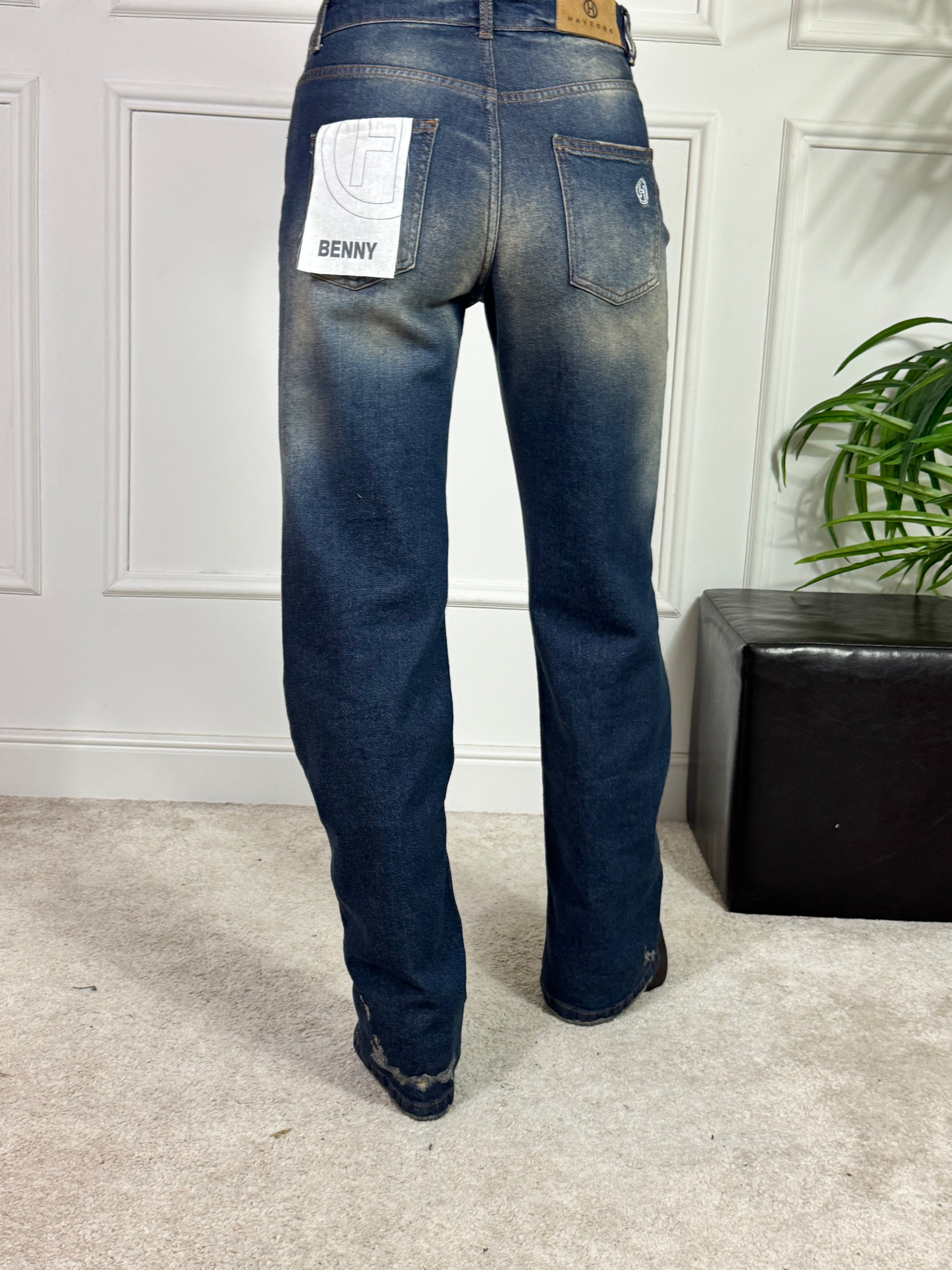 Jeans Have One modello BENNY -  SOVRATTINTO DENIM CON ROTTURE