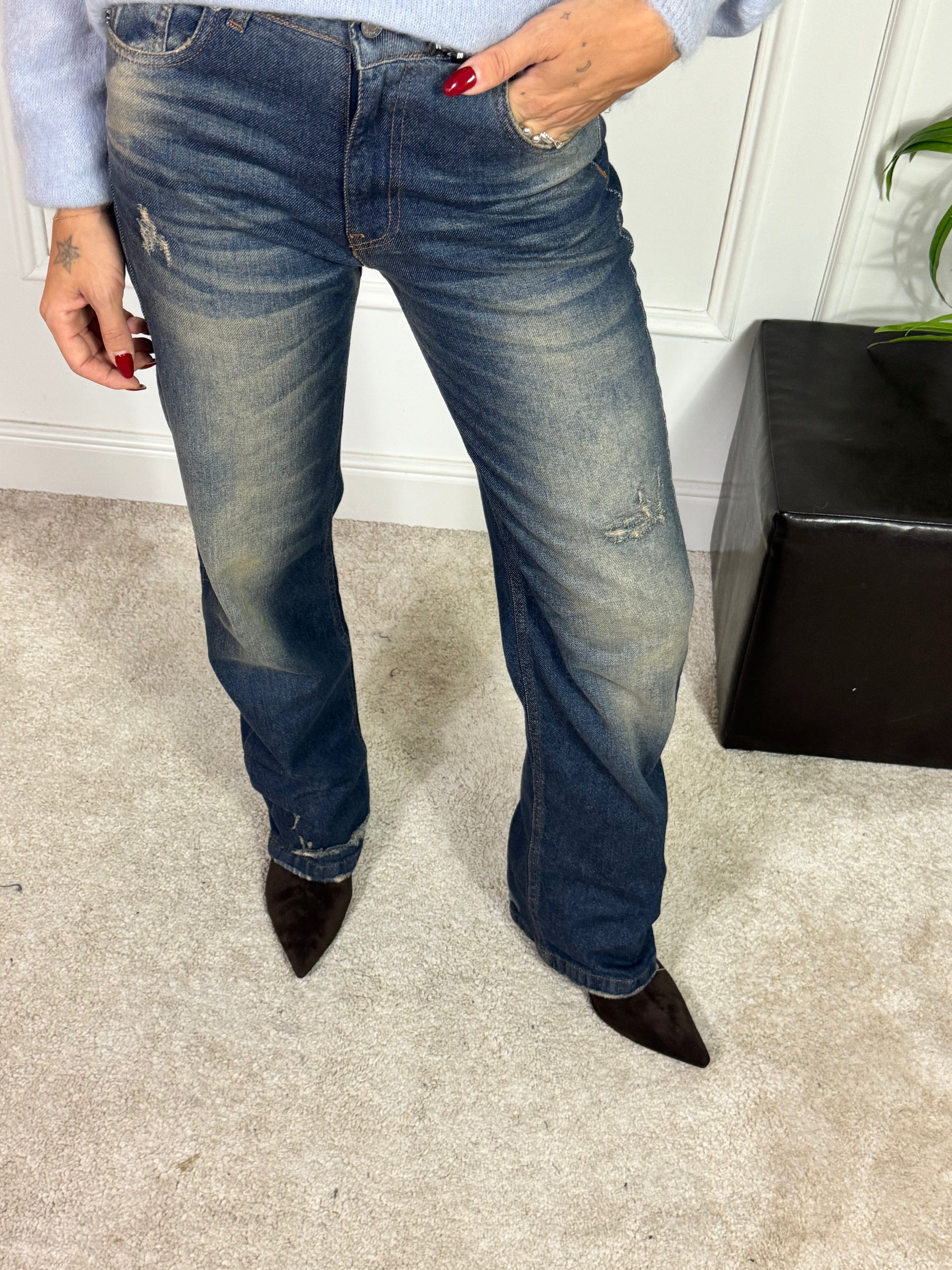 Jeans Have One modello BENNY -  SOVRATTINTO DENIM CON ROTTURE
