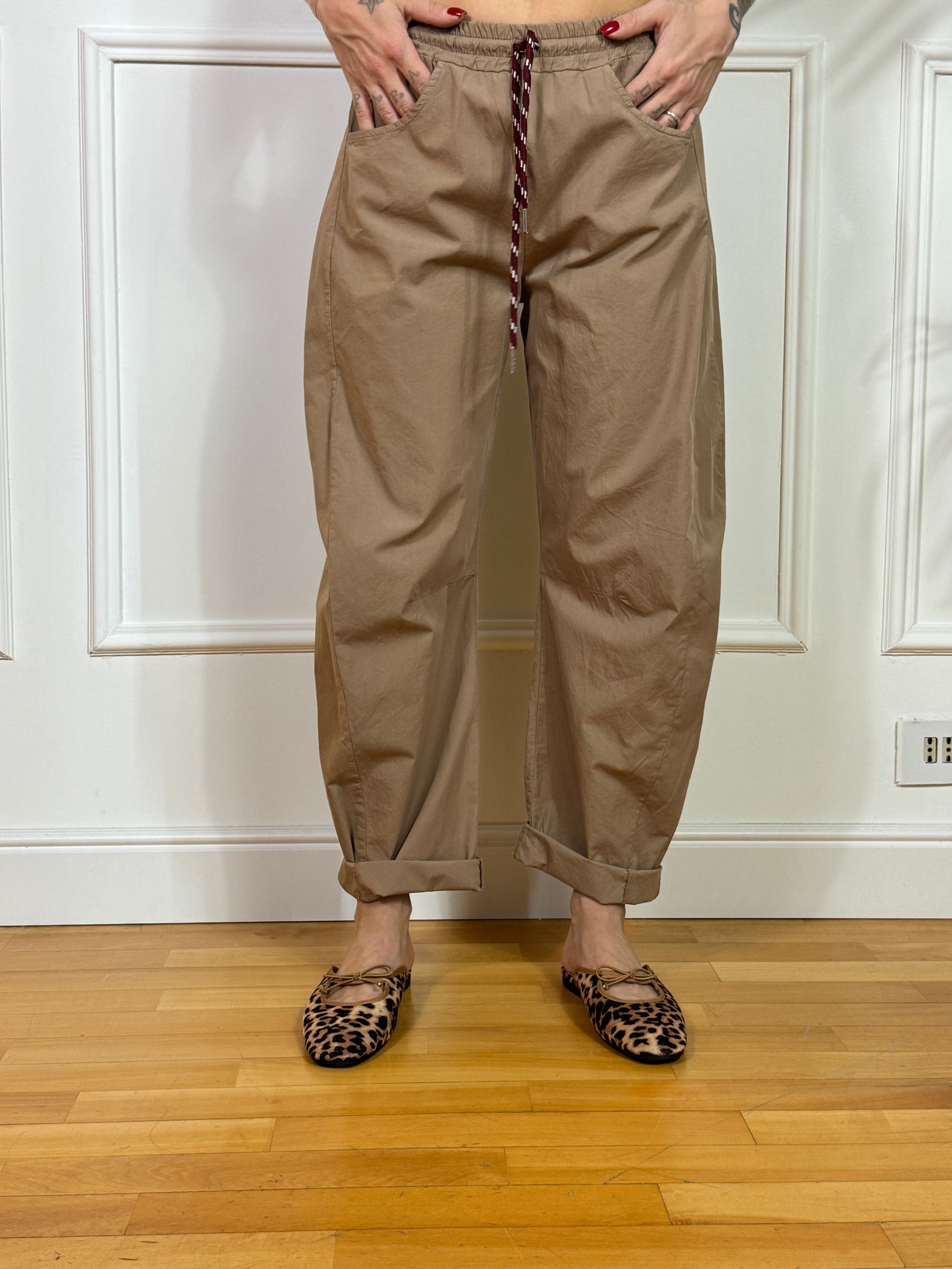 Pantalone tessuto leggero a ovetto Kikisix con coulisse