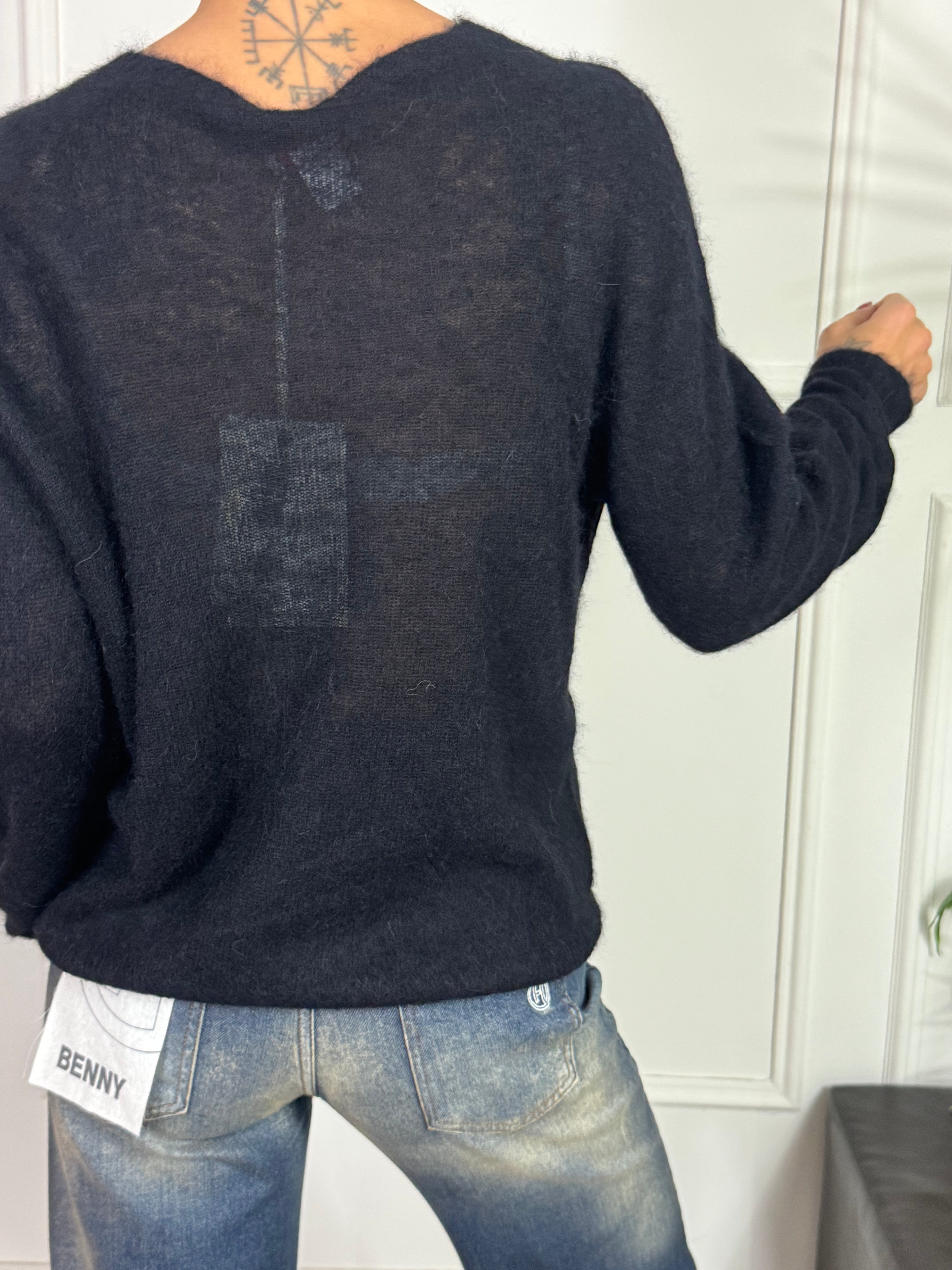 Maglia misto ALPACA Kontatto MANICA LUNGA RAGLAN