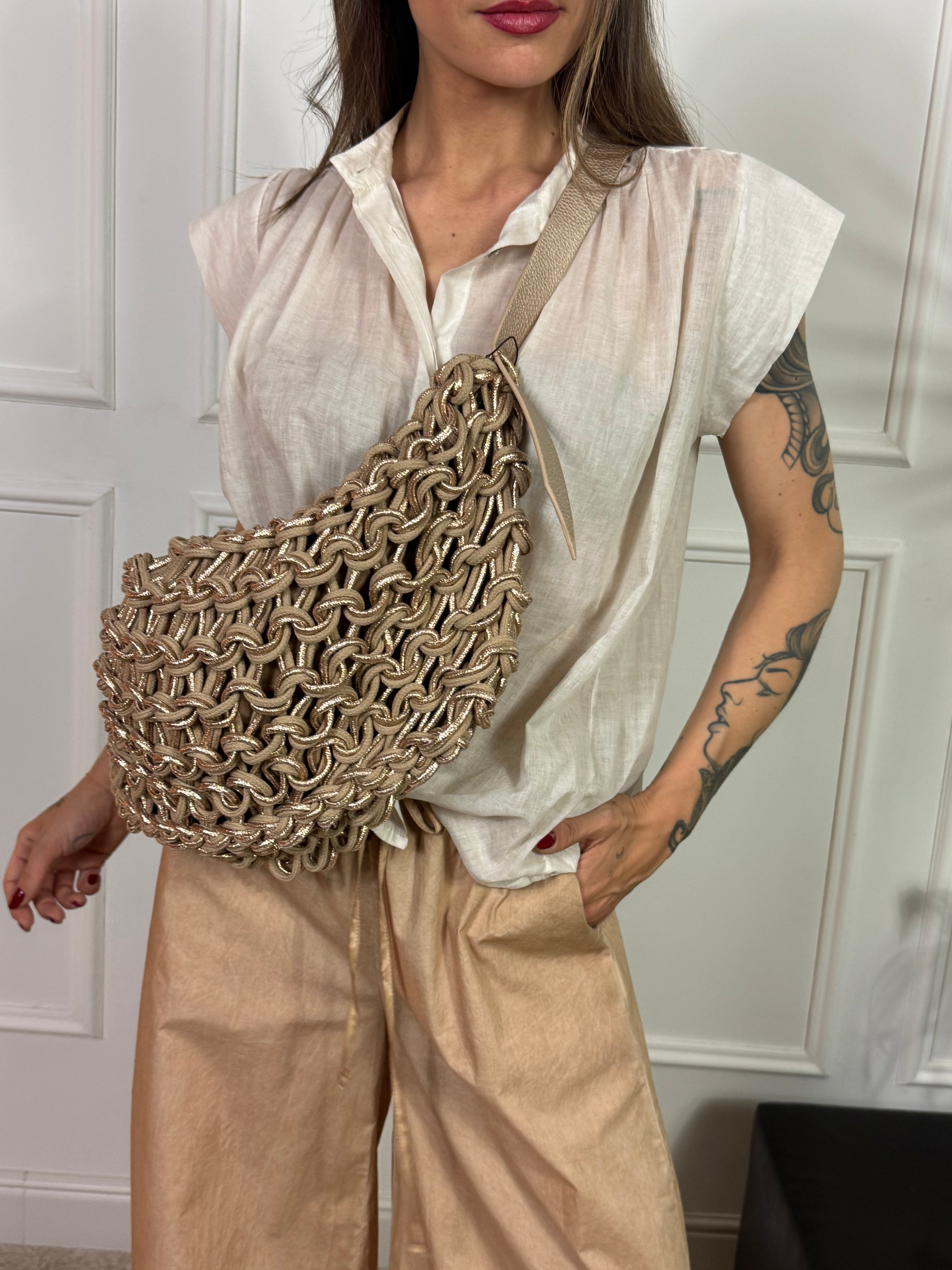 Borsa con tracolla fissa Susy Mix UNCINETTO LAME'