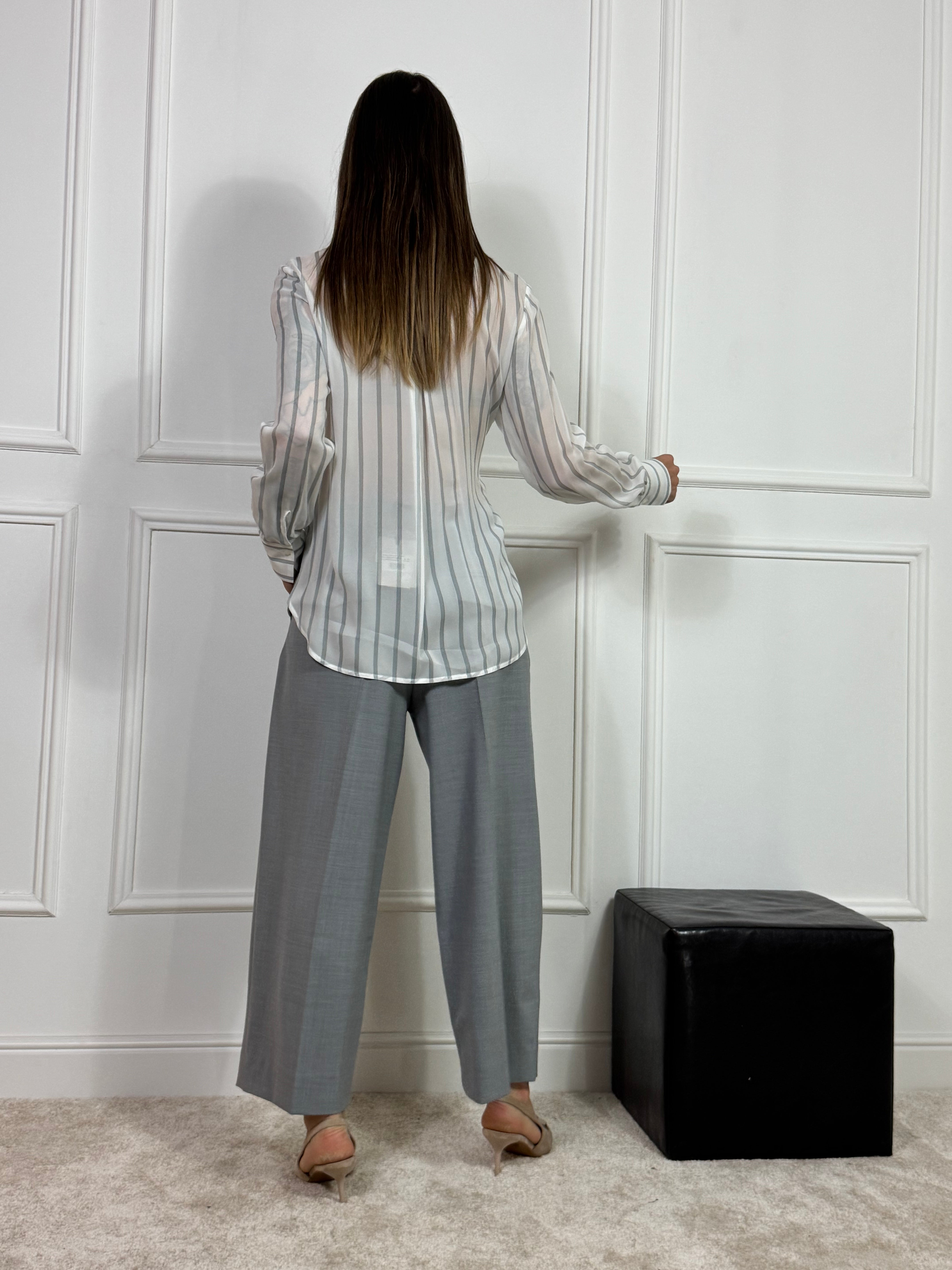 Pantalone ovetto cropped con patte Manila Grace  - modello BRENDA