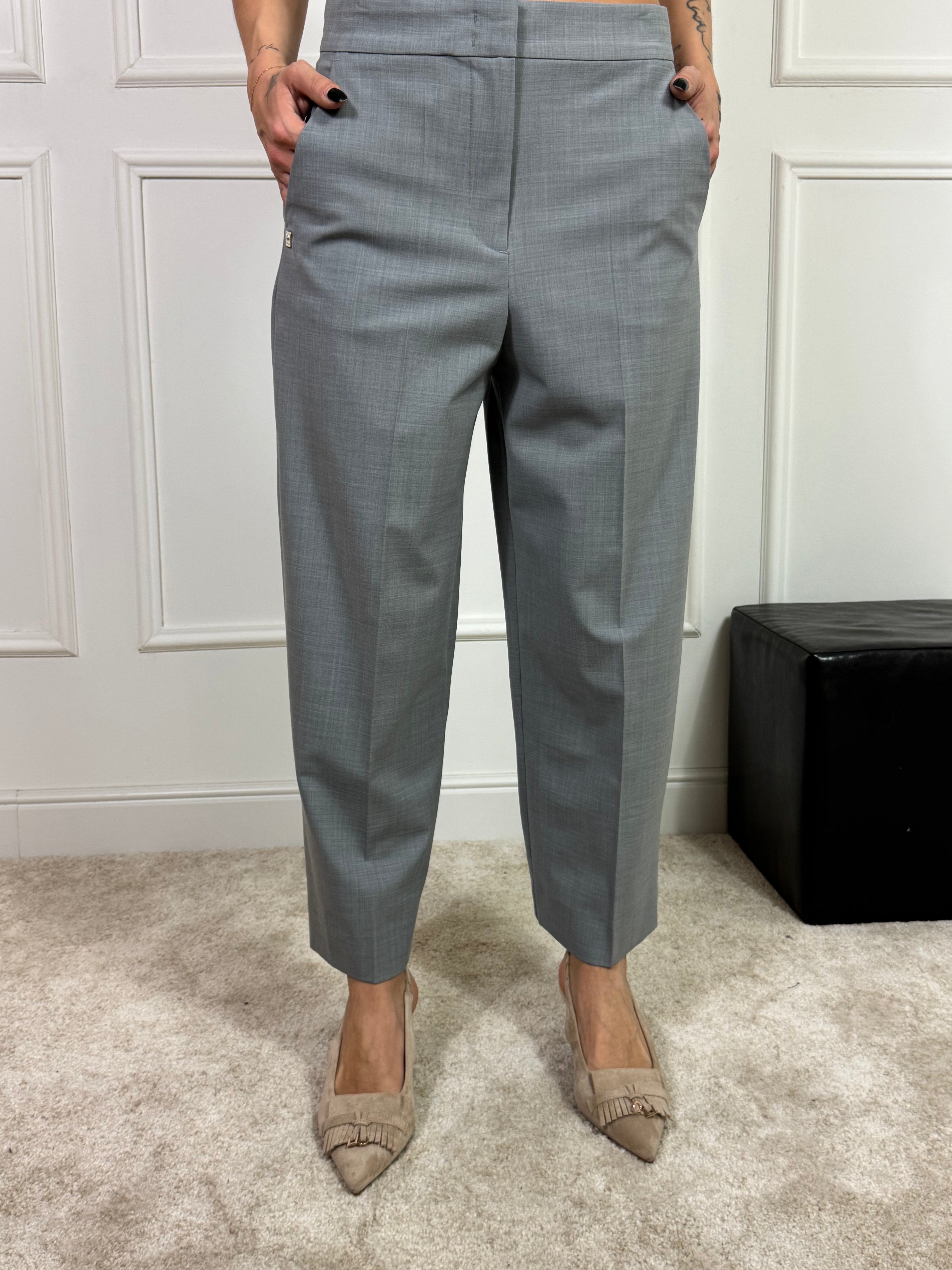 Pantalone ovetto cropped con patte Manila Grace  - modello BRENDA