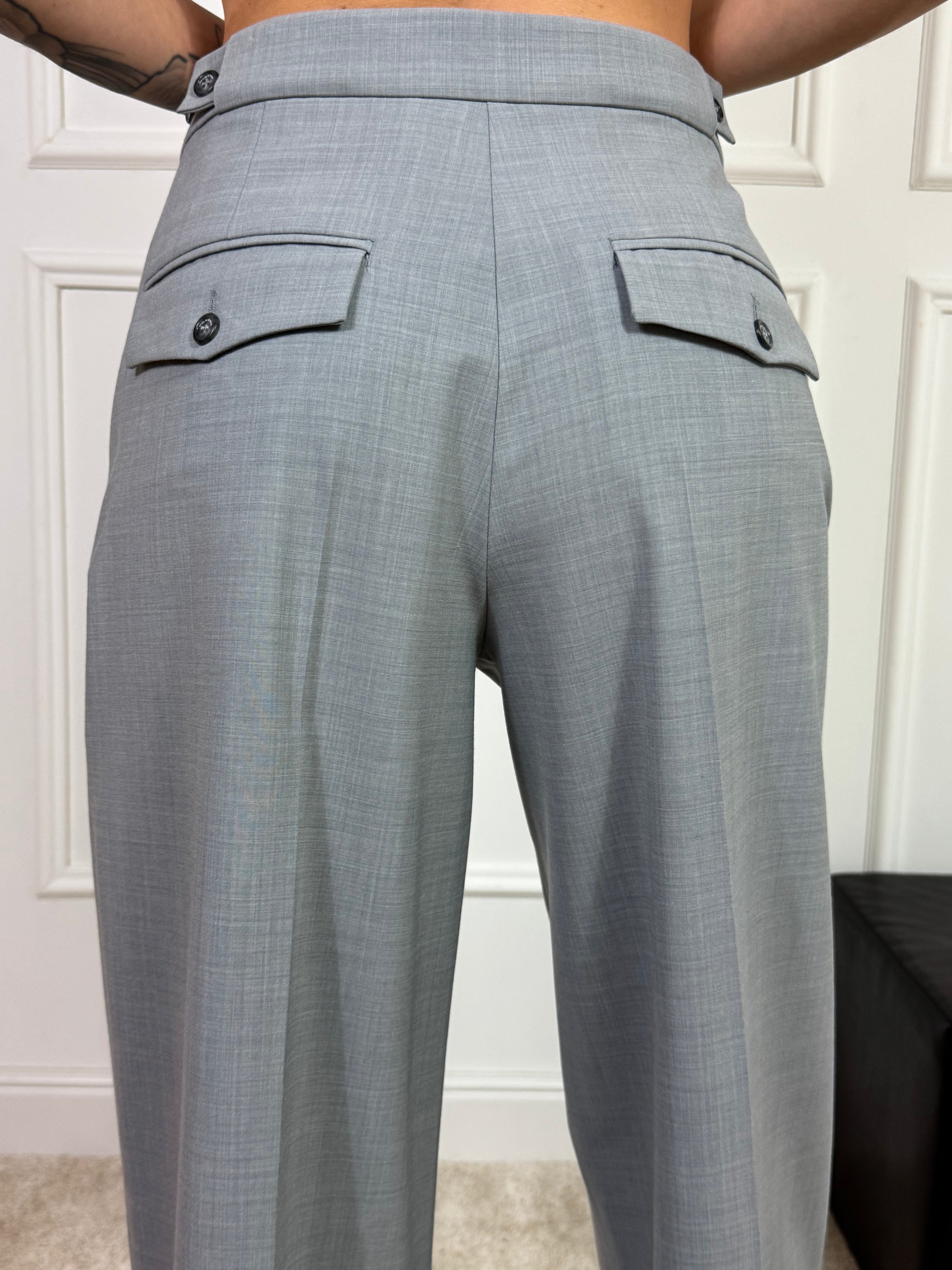 Pantalone ovetto cropped con patte Manila Grace  - modello BRENDA