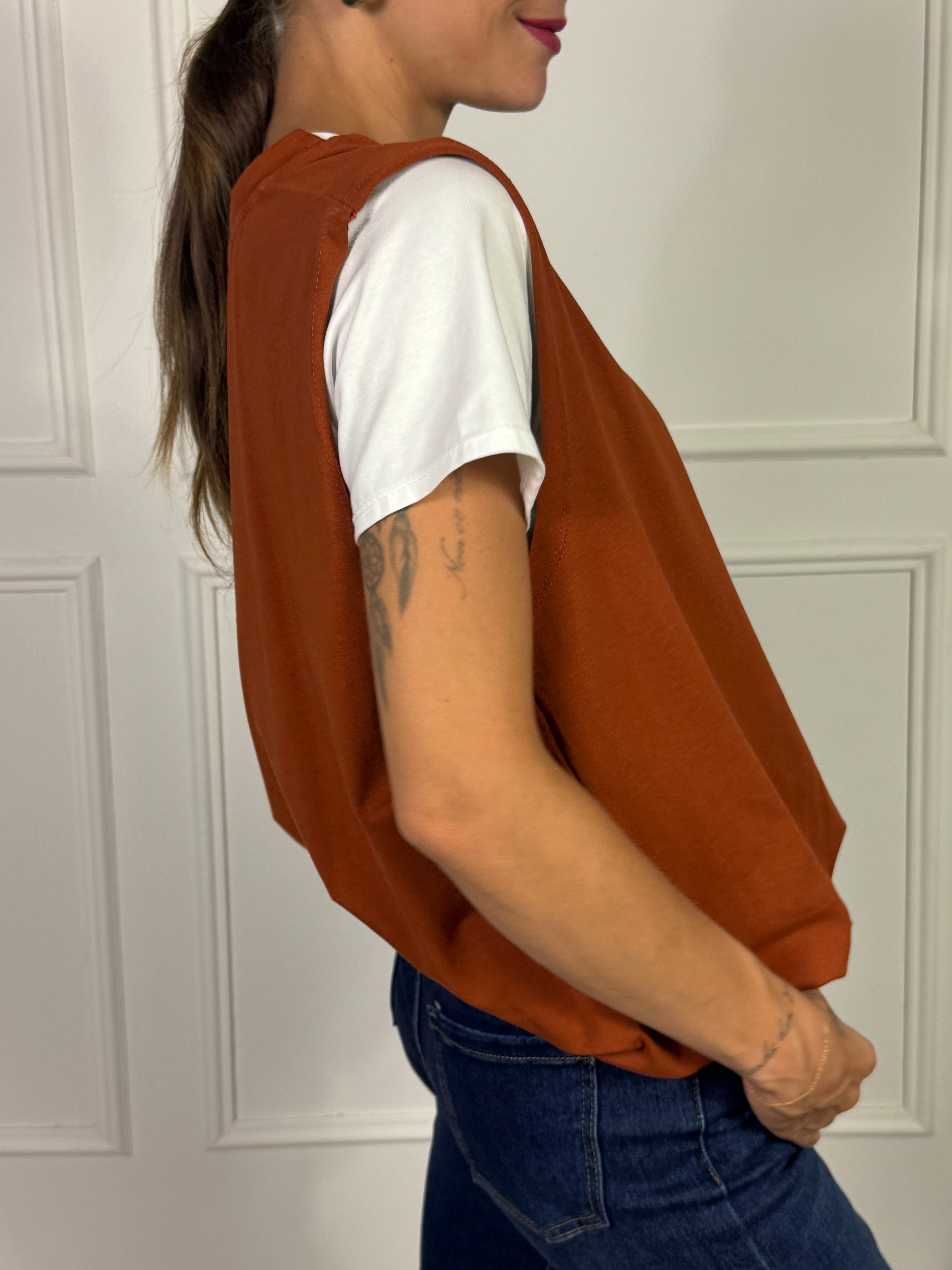Maglia manica corta Victoria ILMH effetto gilet a palloncino