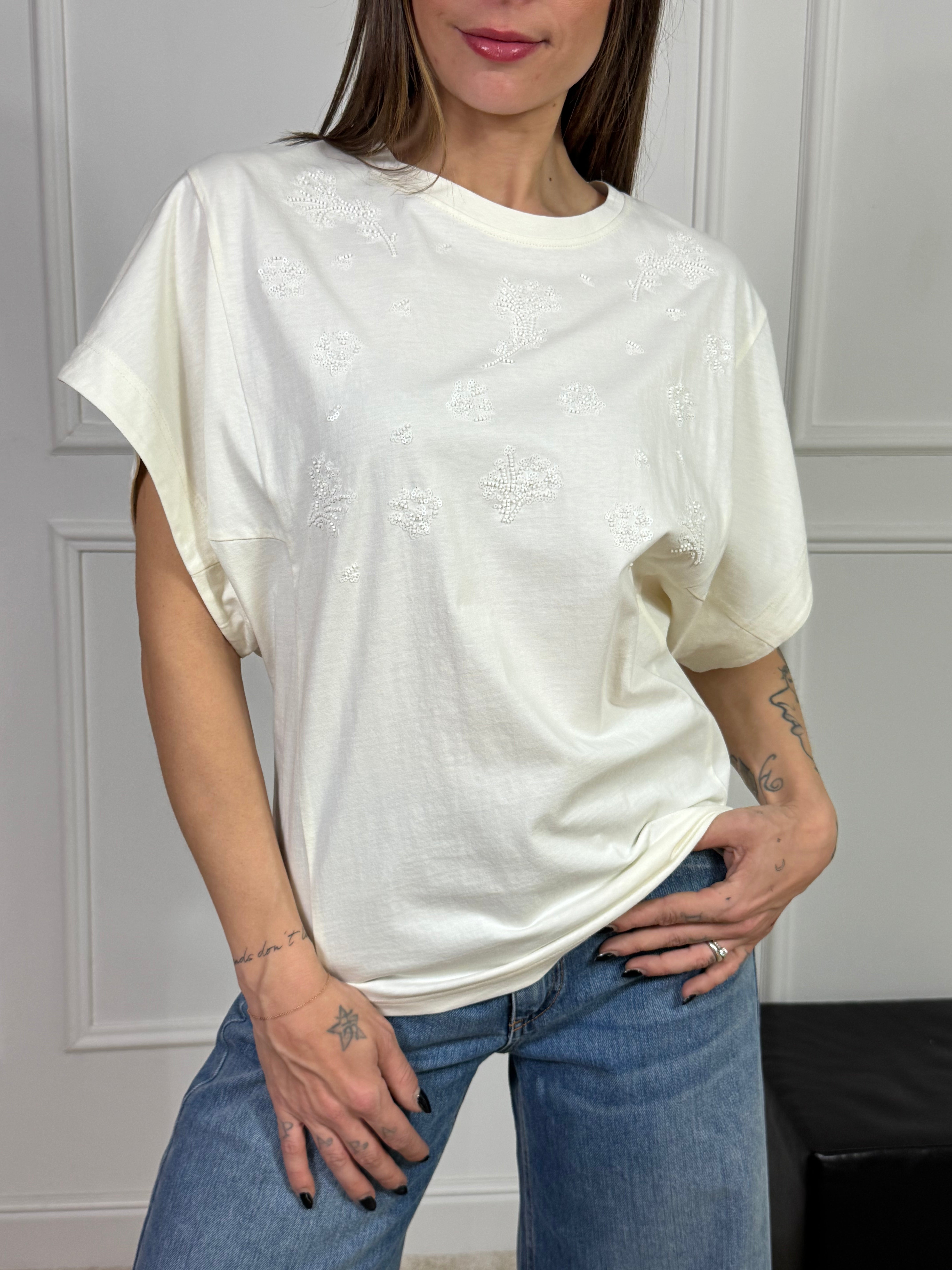 T-shirt  oversize Manila Grace con applicazioni